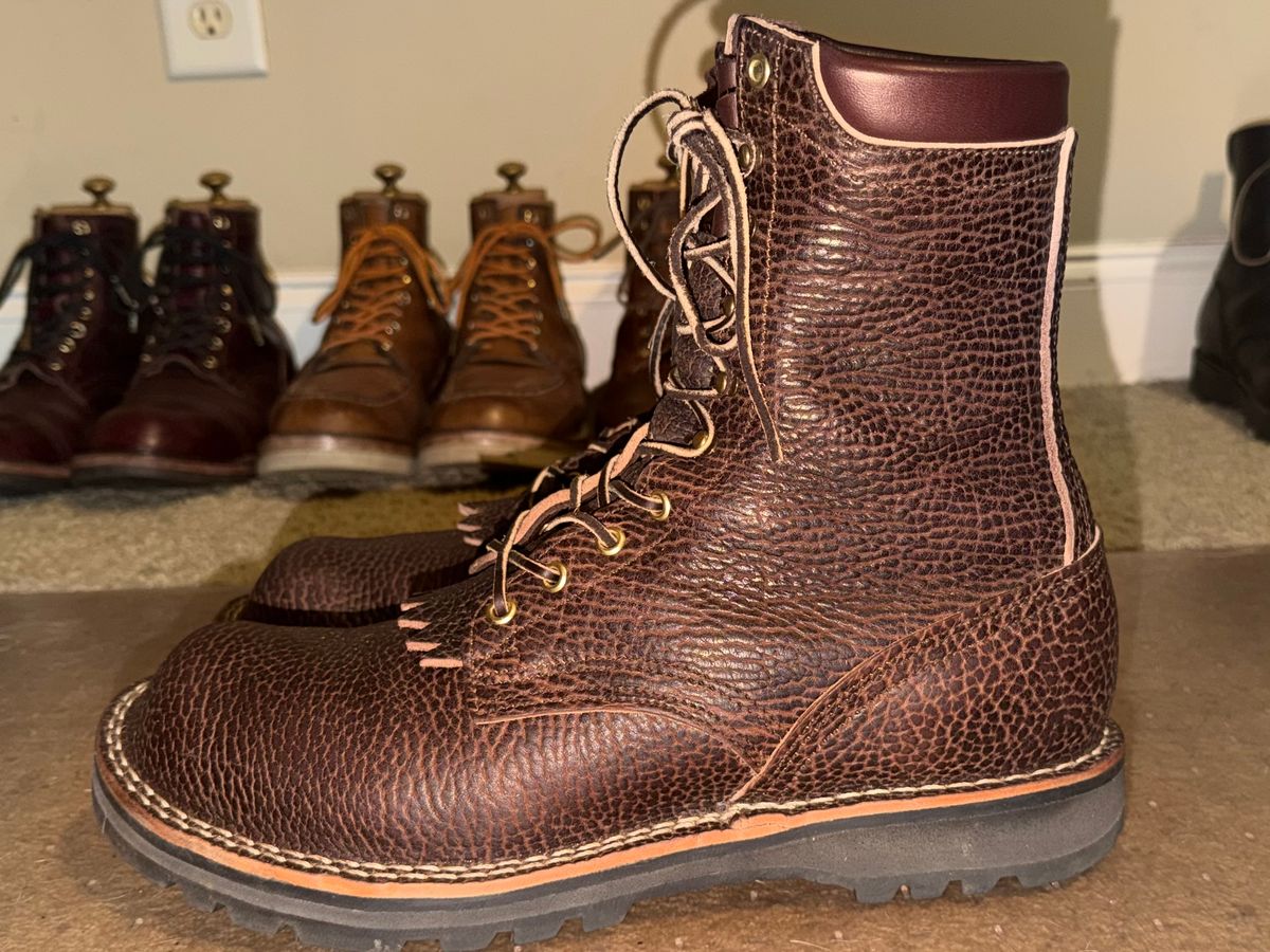 Photo by escapedTexan on February 27, 2026 of the Nicks 365 MTO in Horween Yellowstone Walnut Bullhide.