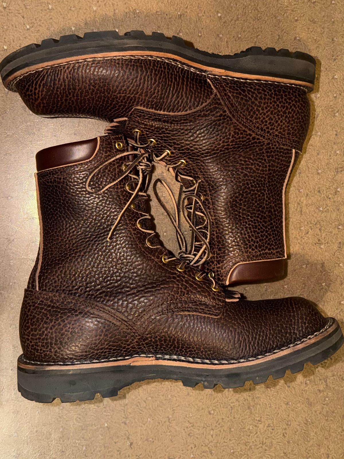 Photo by escapedTexan on February 27, 2026 of the Nicks 365 MTO in Horween Yellowstone Walnut Bullhide.