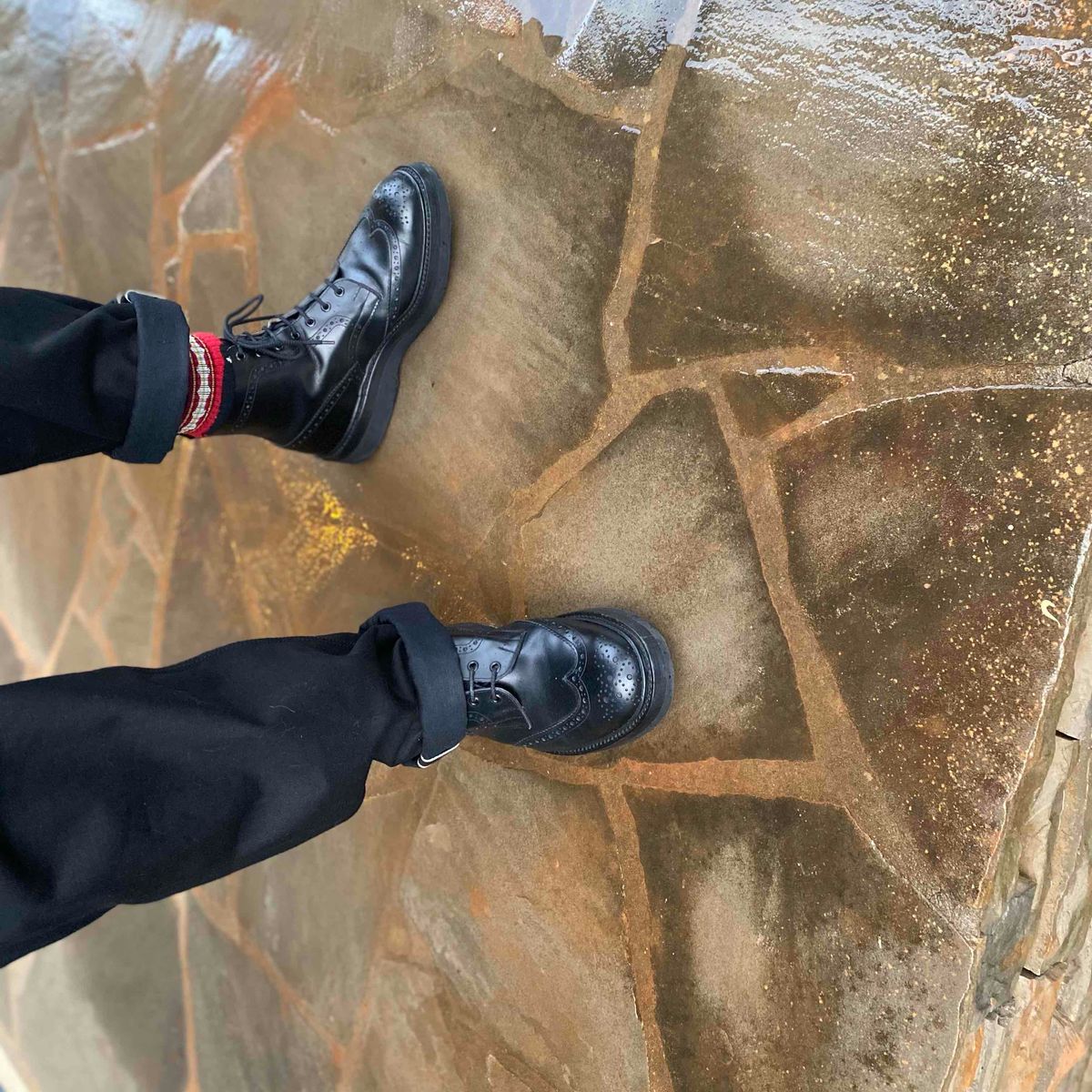 Photo by escapedTexan on March 4, 2023 of the Tricker's Stow Country Boot in Black Calf.