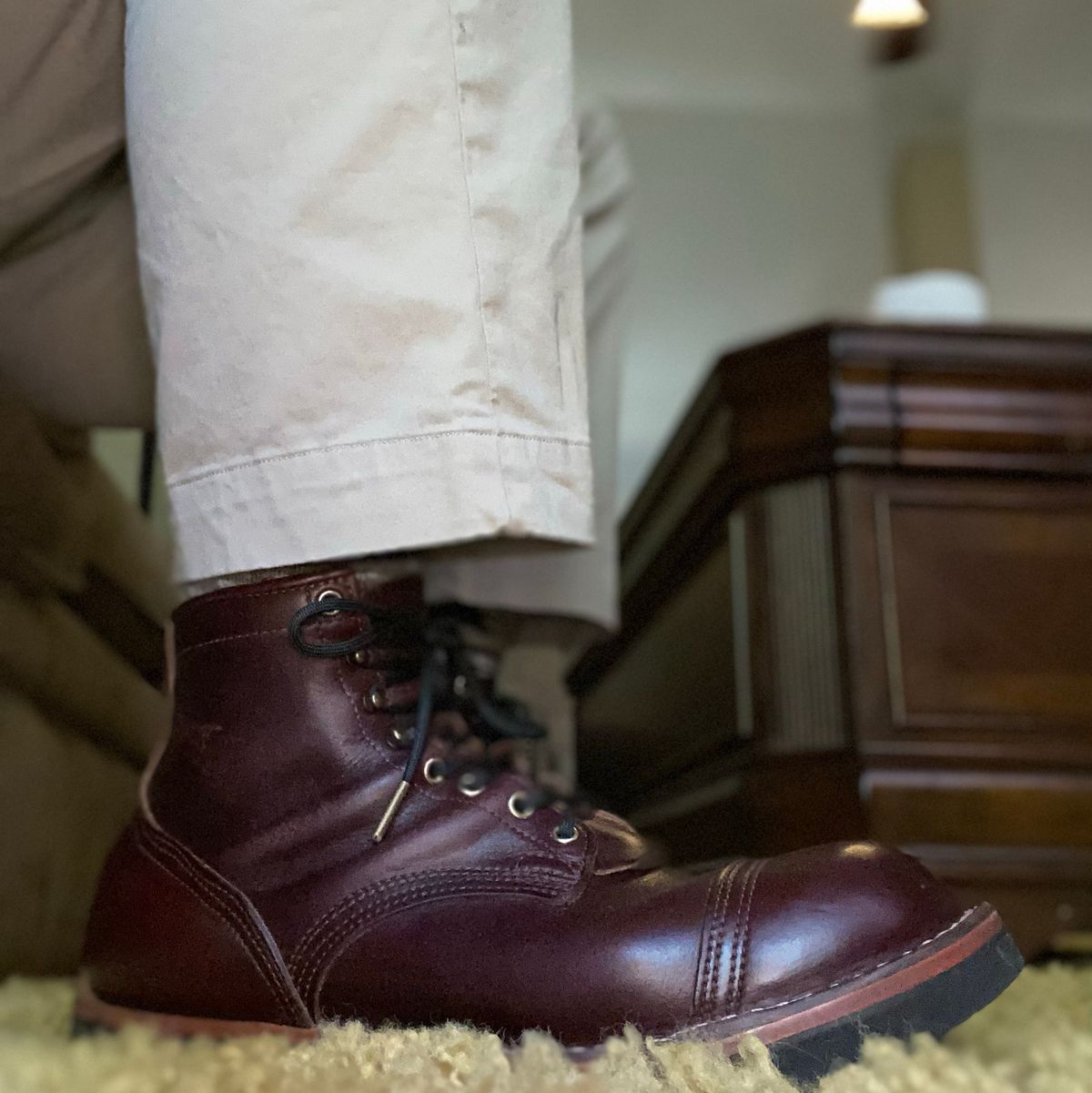 Photo by escapedTexan on August 10, 2023 of the Nicks Americana in Horween Color 8 Chromexcel.