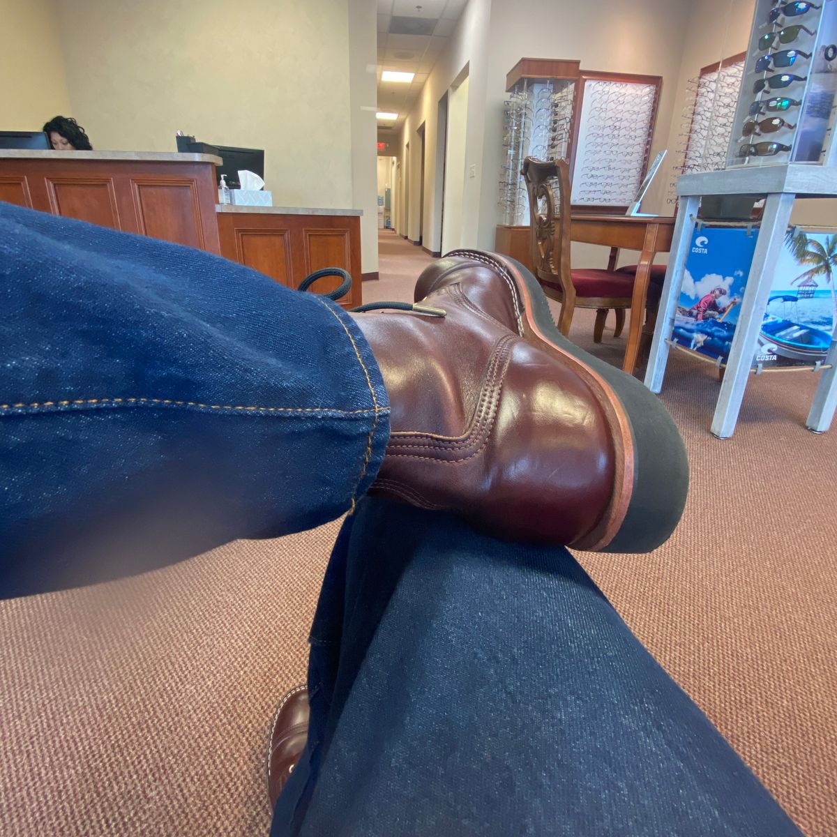 Photo by escapedTexan on August 11, 2023 of the Nicks Americana in Horween Color 8 Chromexcel.