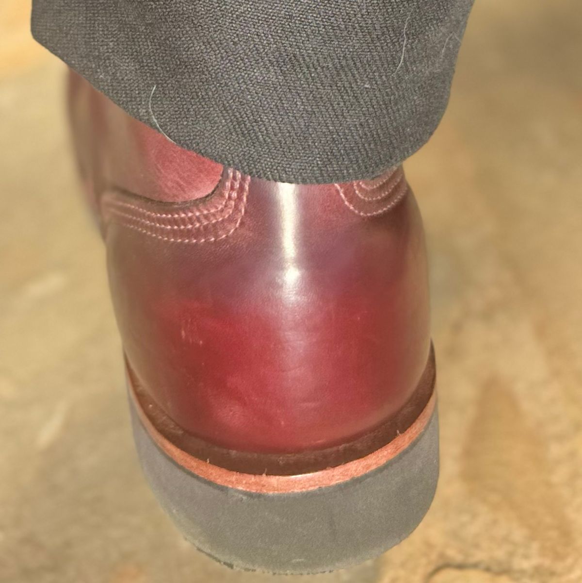 Photo by escapedTexan on January 19, 2024 of the Nicks Americana in Horween Color 8 Chromexcel.