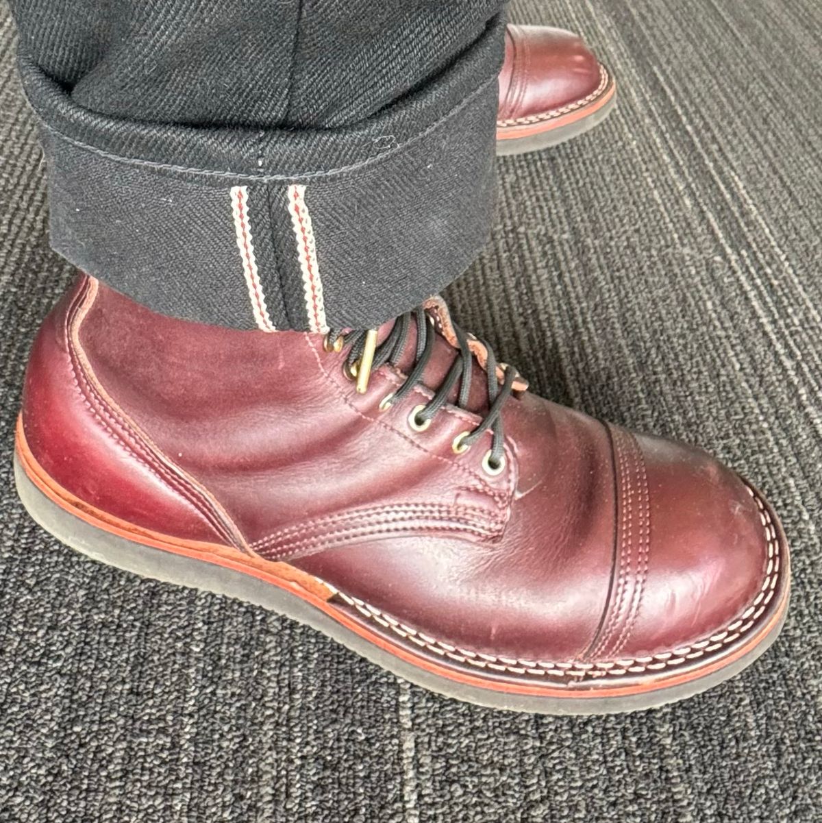 Photo by escapedTexan on February 1, 2024 of the Nicks Americana in Horween Color 8 Chromexcel.