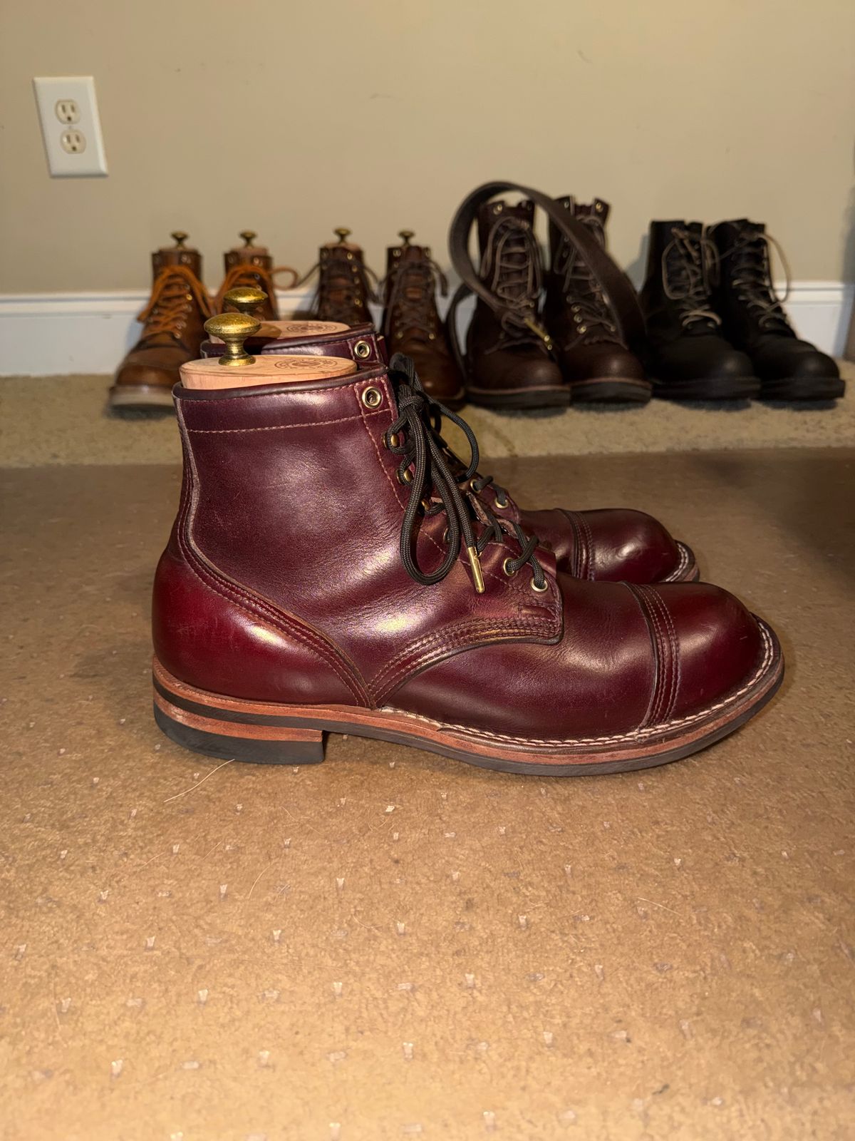 Photo by escapedTexan on February 27, 2026 of the Nicks Americana in Horween Color 8 Chromexcel.
