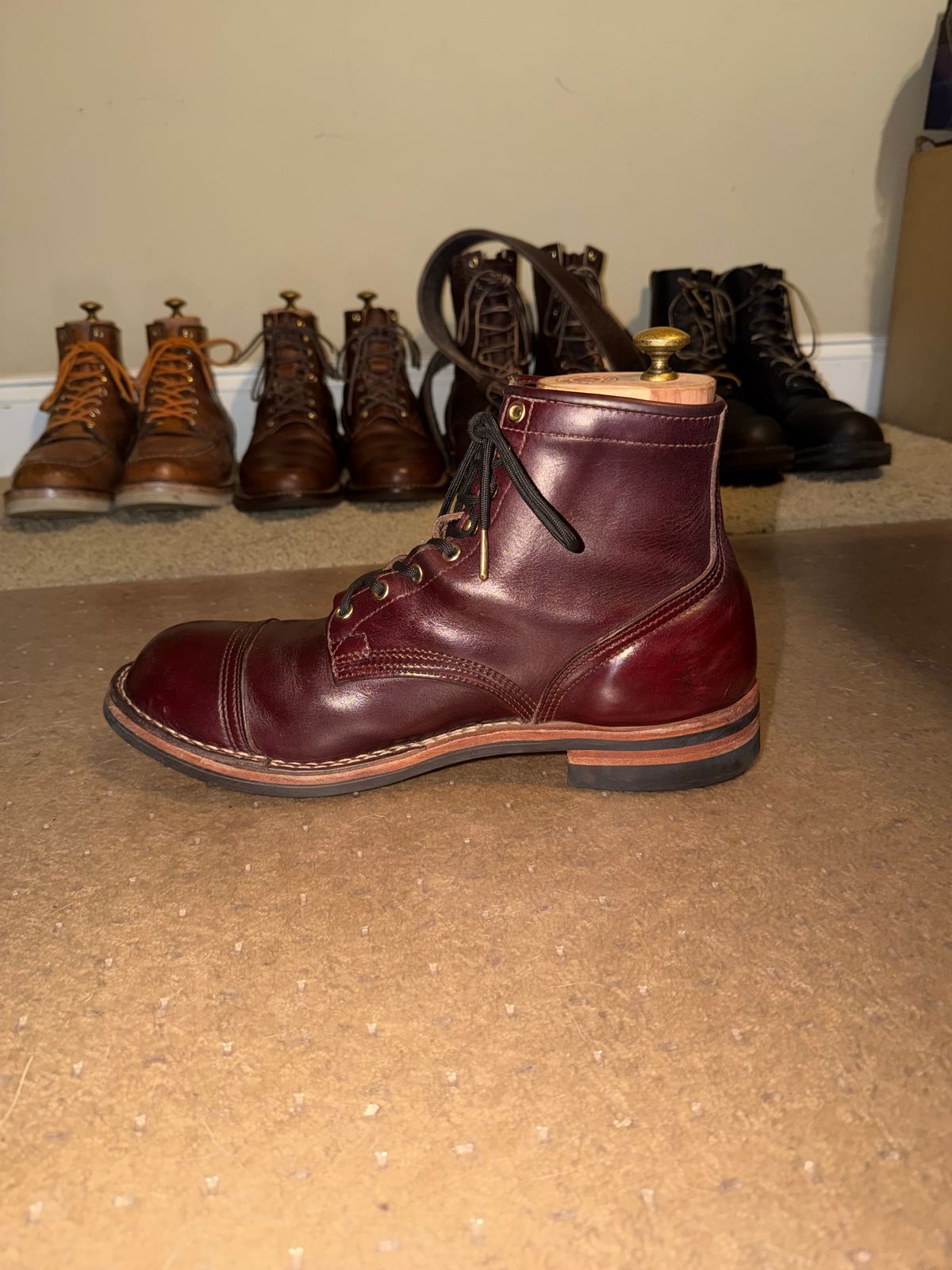Photo by escapedTexan on February 27, 2026 of the Nicks Americana in Horween Color 8 Chromexcel.