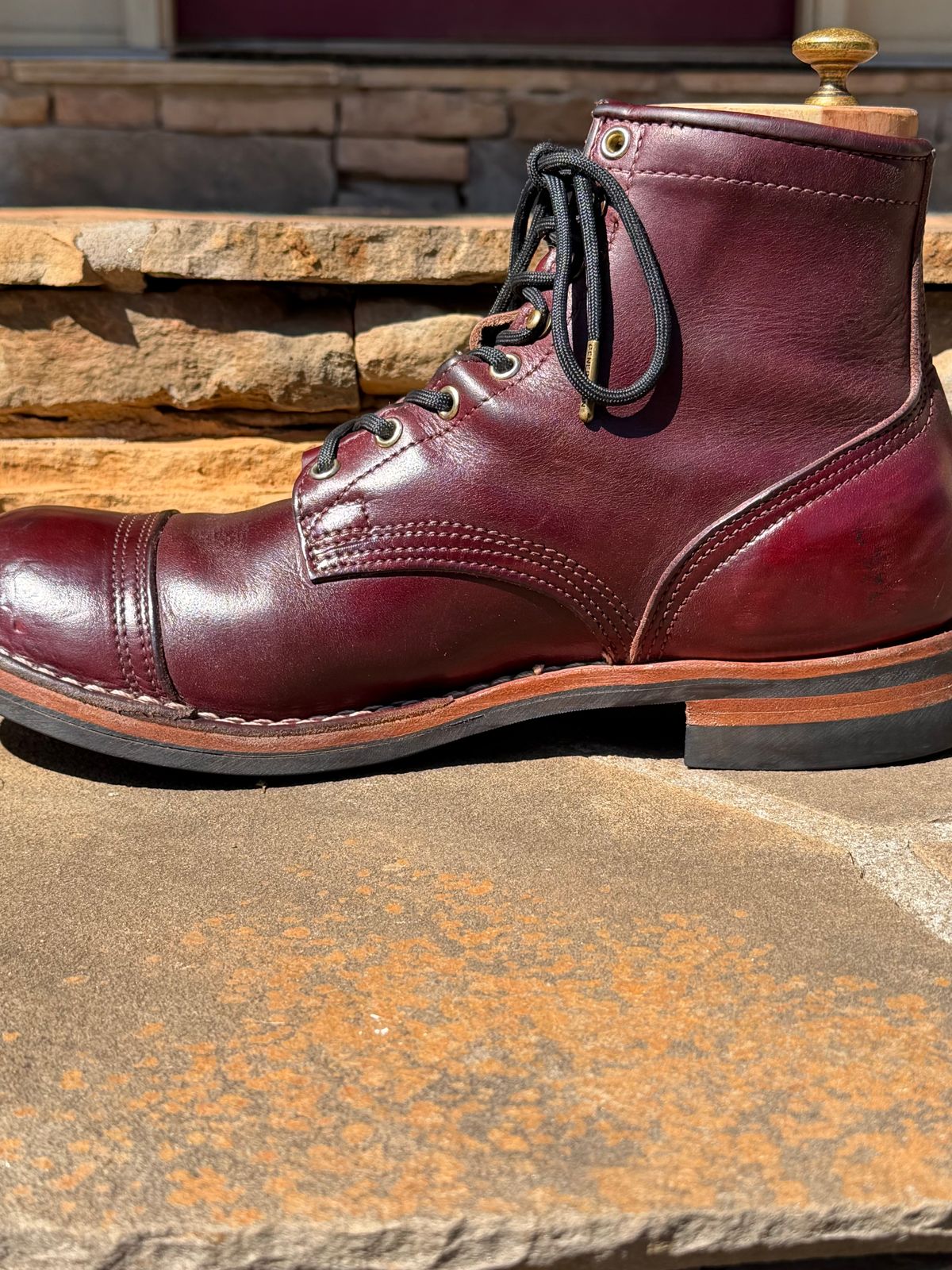Photo by escapedTexan on February 28, 2026 of the Nicks Americana in Horween Color 8 Chromexcel.