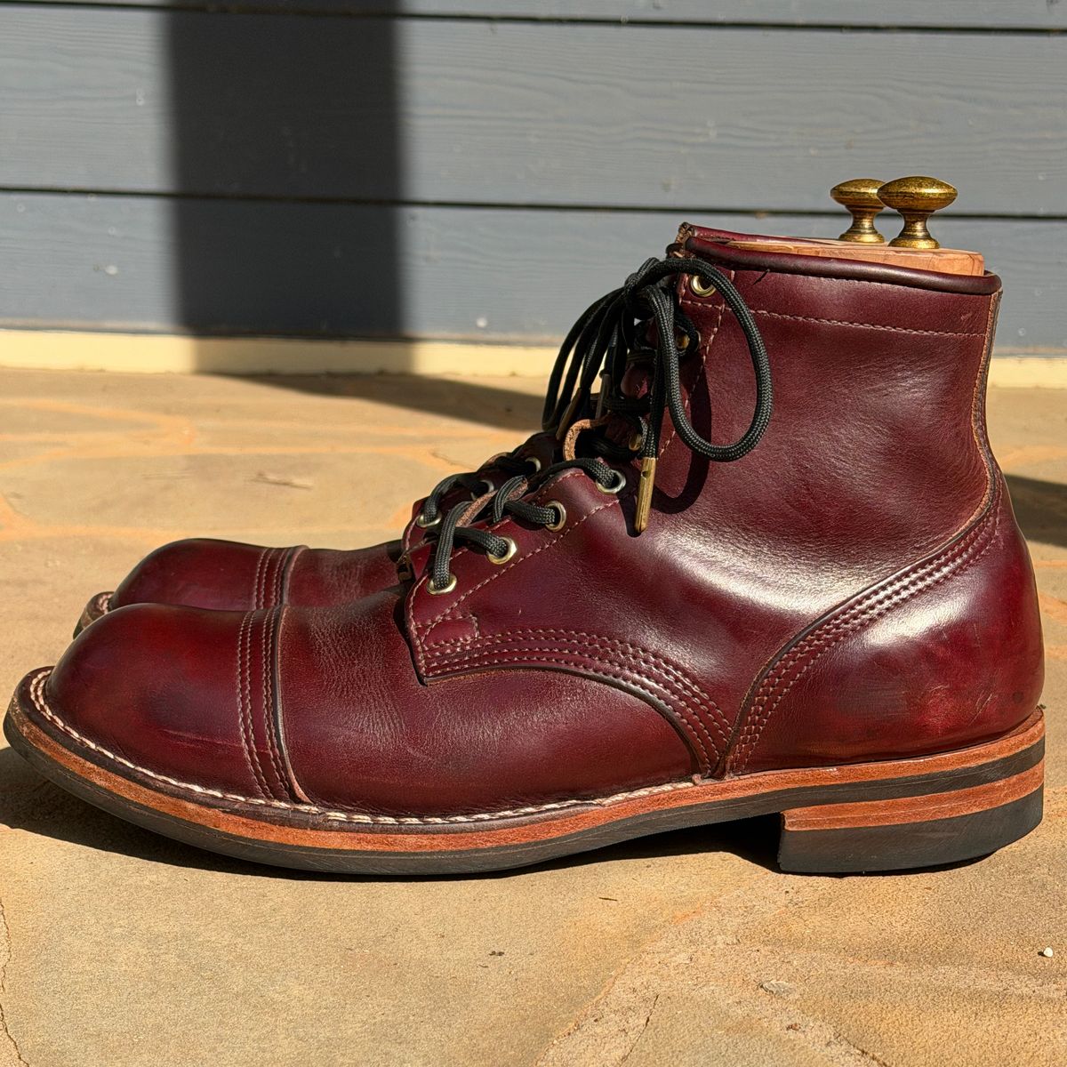 Photo by escapedTexan on July 4, 2026 of the Nicks Americana in Horween Color 8 Chromexcel.