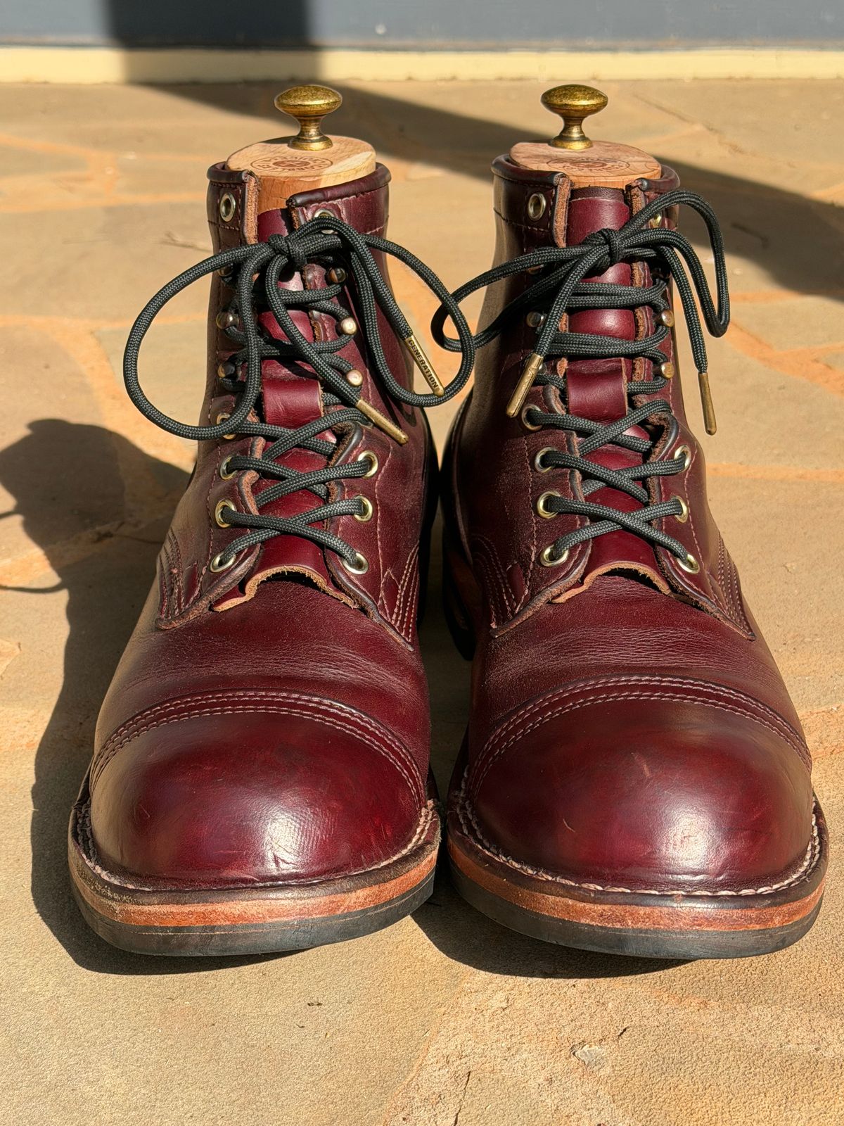 Photo by escapedTexan on July 4, 2026 of the Nicks Americana in Horween Color 8 Chromexcel.