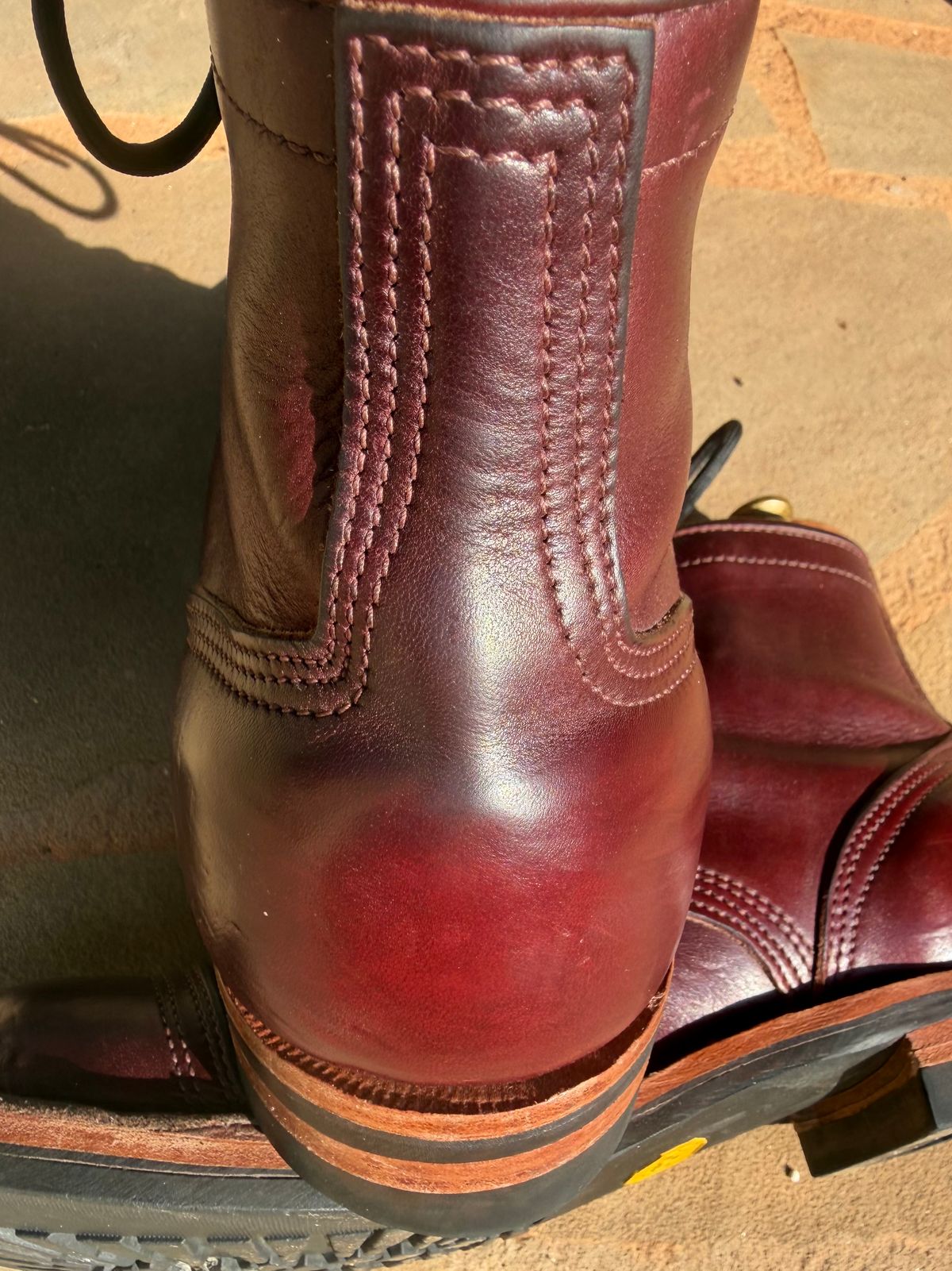 Photo by escapedTexan on July 4, 2026 of the Nicks Americana in Horween Color 8 Chromexcel.