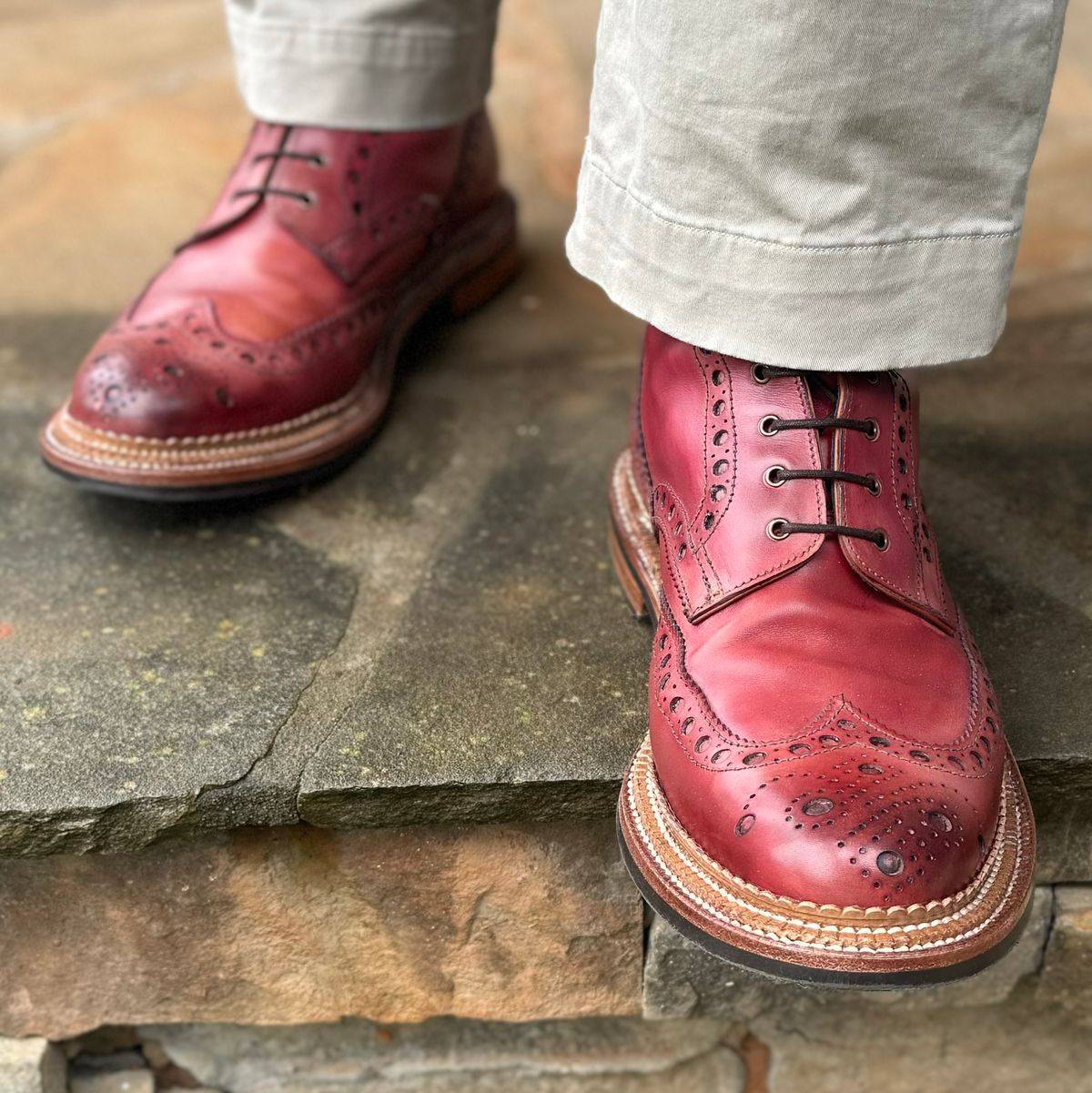 Photo by escapedTexan on December 9, 2023 of the Grenson Fred in Handpainted Tan.