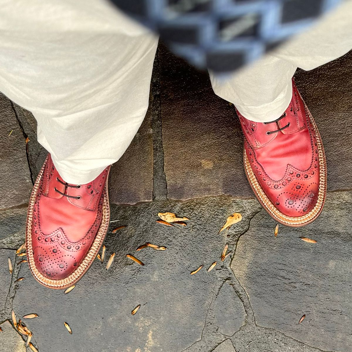 Photo by escapedTexan on December 9, 2023 of the Grenson Fred in Handpainted Tan.