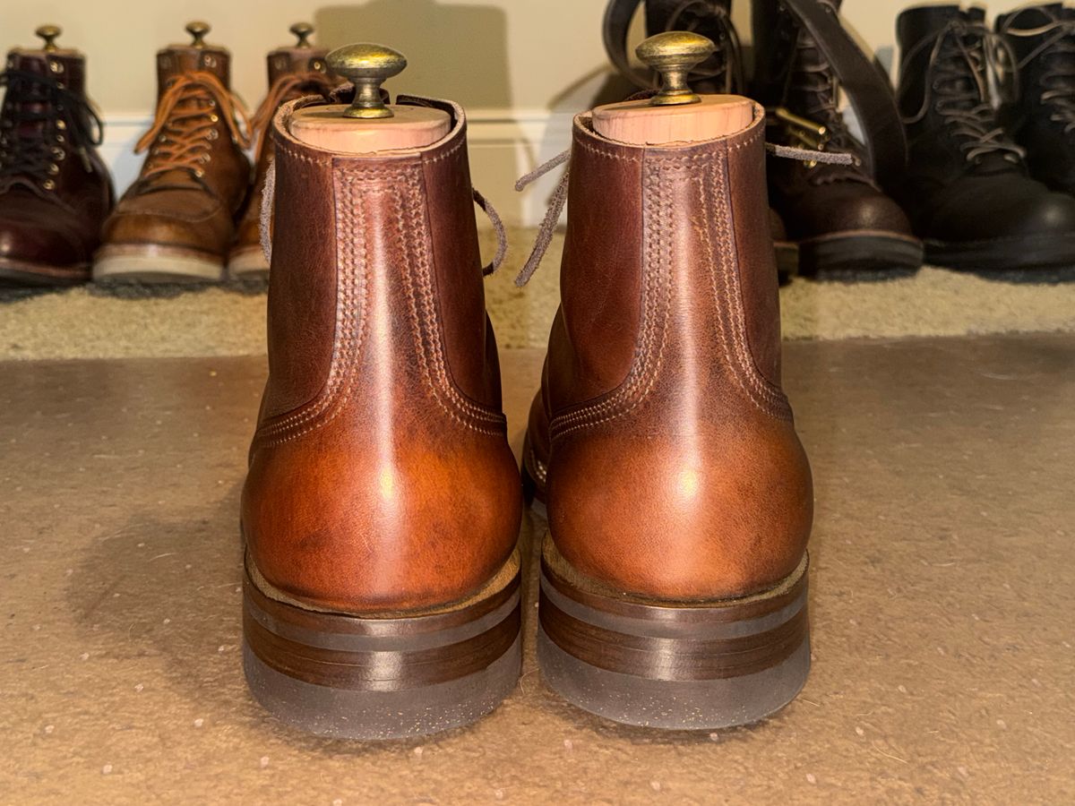 Photo by escapedTexan on February 27, 2026 of the Nicks 1925 Last Dress Boot in Horween Cypress Italian Brown.
