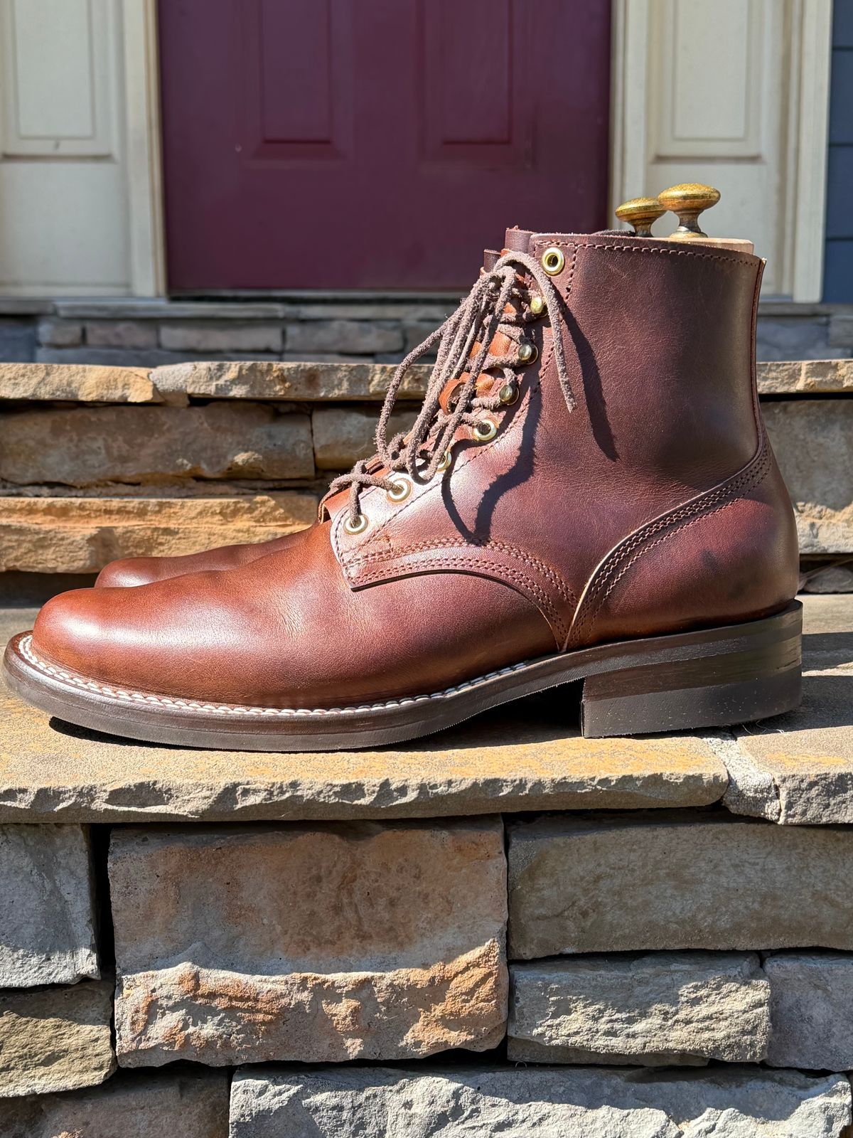 Photo by escapedTexan on February 28, 2026 of the Nicks 1925 Last Dress Boot in Horween Cypress Italian Brown.