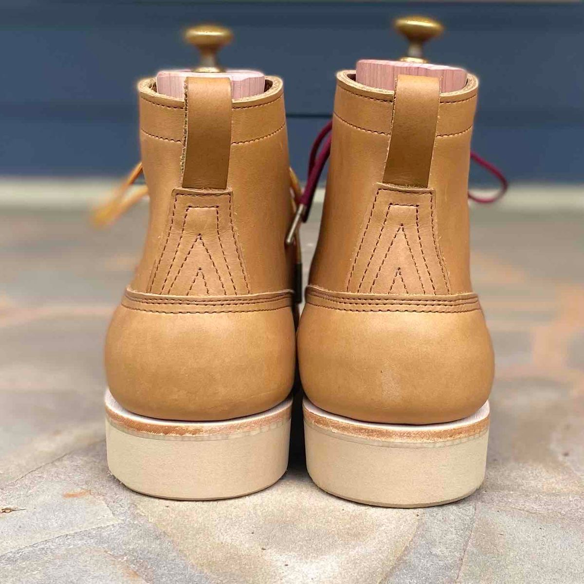Photo by escapedTexan on April 26, 2023 of the Nicks Moc Toe in Seidel 1964 Tan.