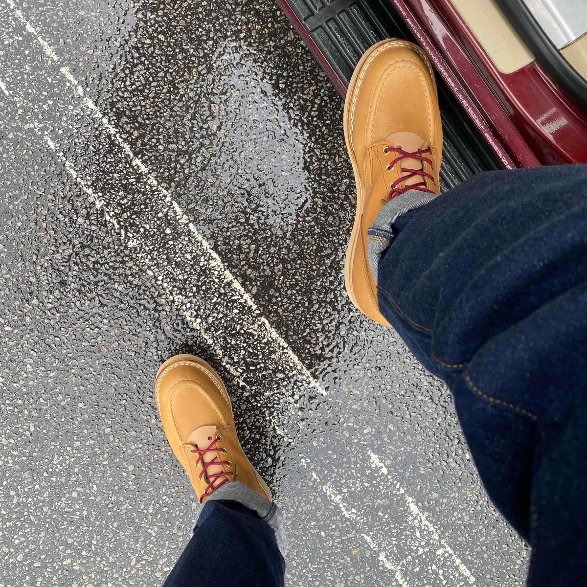 Photo by escapedTexan on April 27, 2023 of the Nicks Moc Toe in Seidel 1964 Tan.