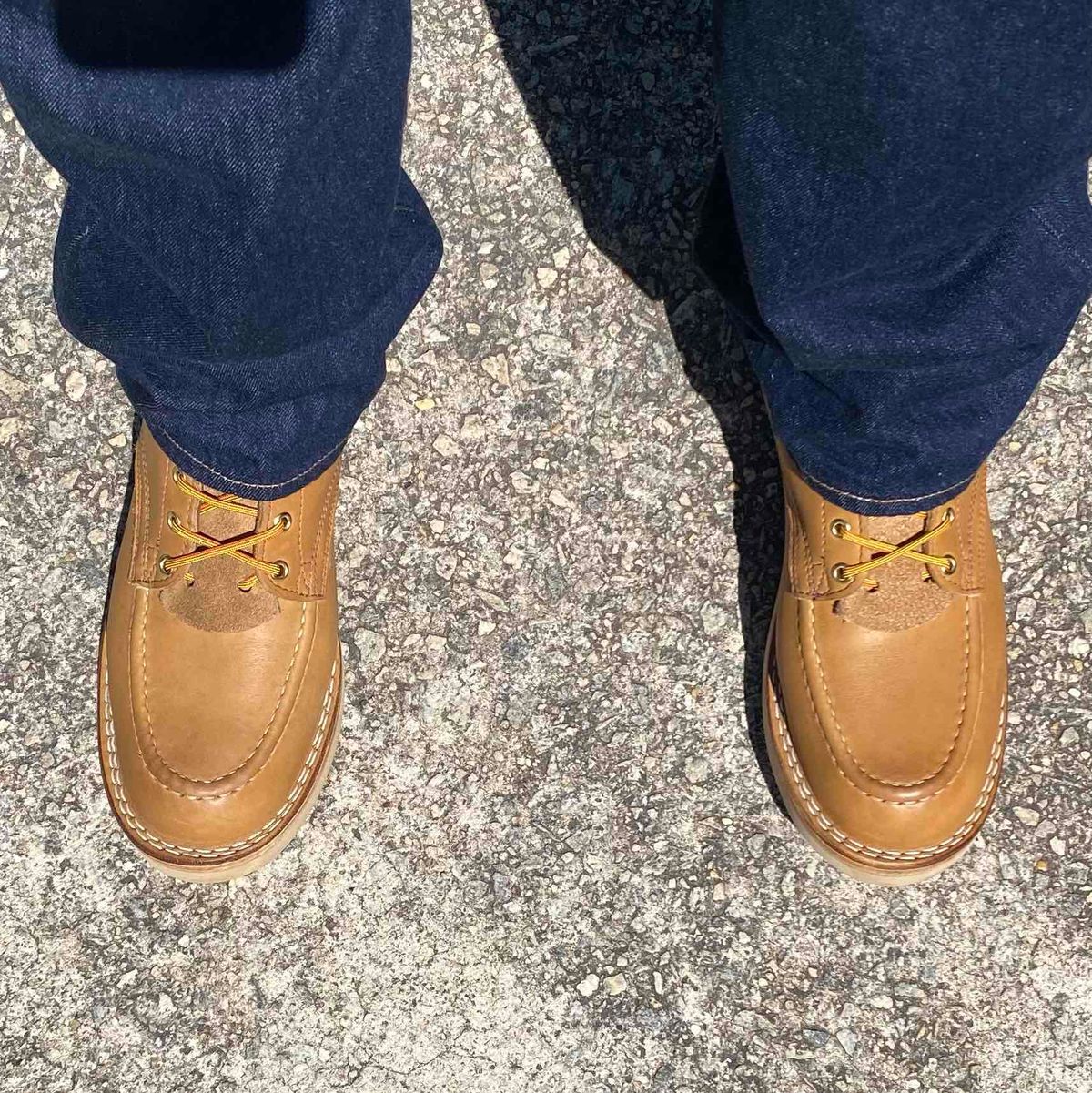 Photo by escapedTexan on May 1, 2023 of the Nicks Moc Toe in Seidel 1964 Tan.