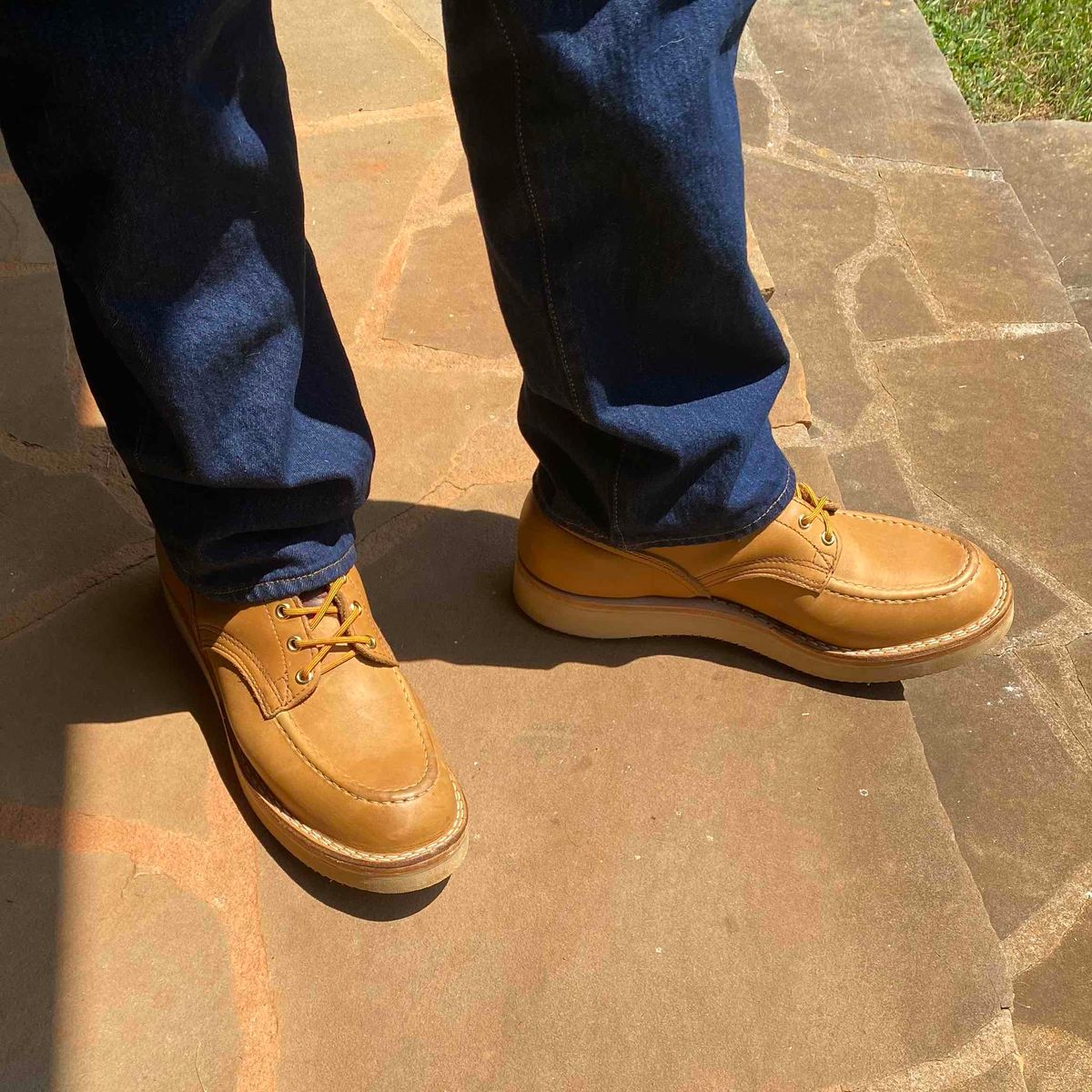 Photo by escapedTexan on June 10, 2023 of the Nicks Moc Toe in Seidel 1964 Tan.