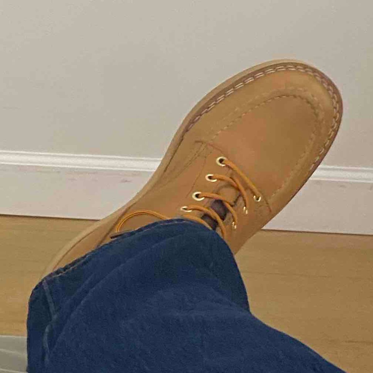 Photo by escapedTexan on June 23, 2023 of the Nicks Moc Toe in Seidel 1964 Tan.