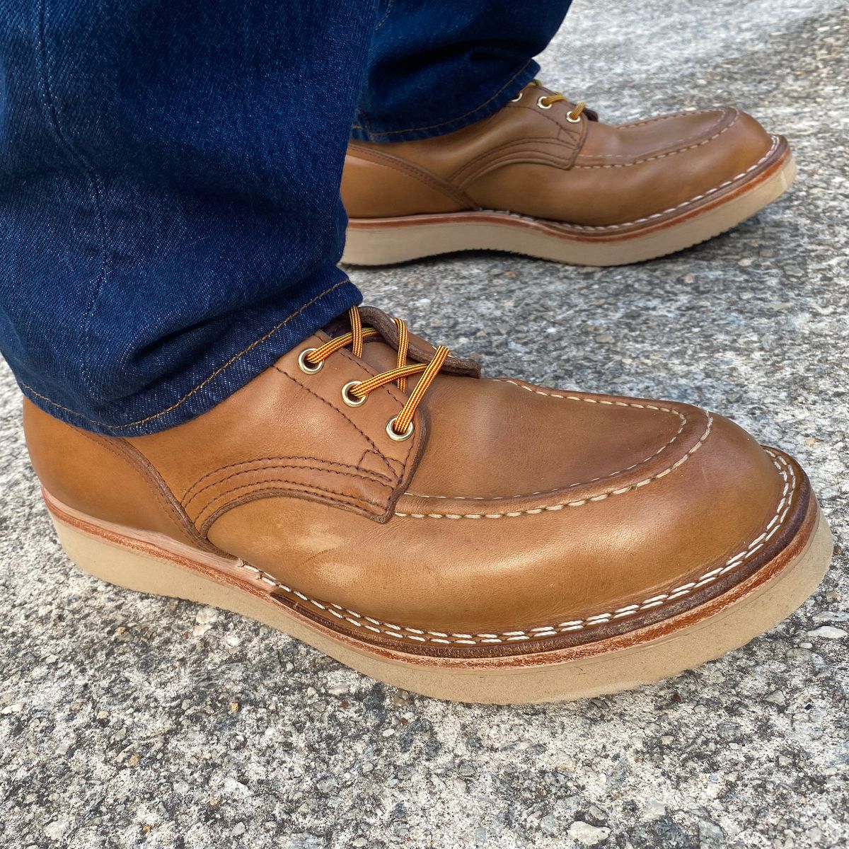 Photo by escapedTexan on August 2, 2023 of the Nicks Moc Toe in Seidel 1964 Tan.