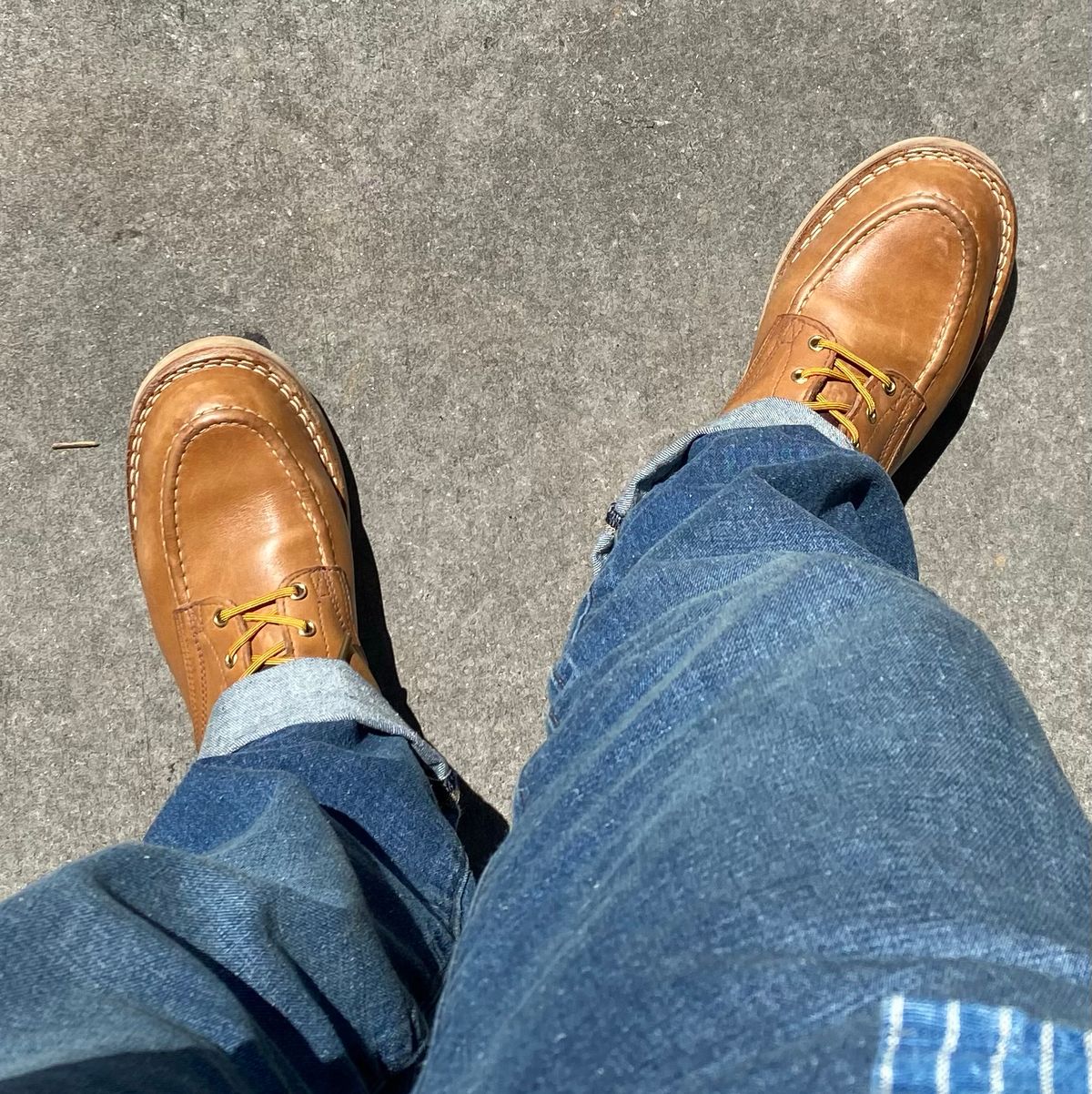 Photo by escapedTexan on September 3, 2023 of the Nicks Moc Toe in Seidel 1964 Tan.