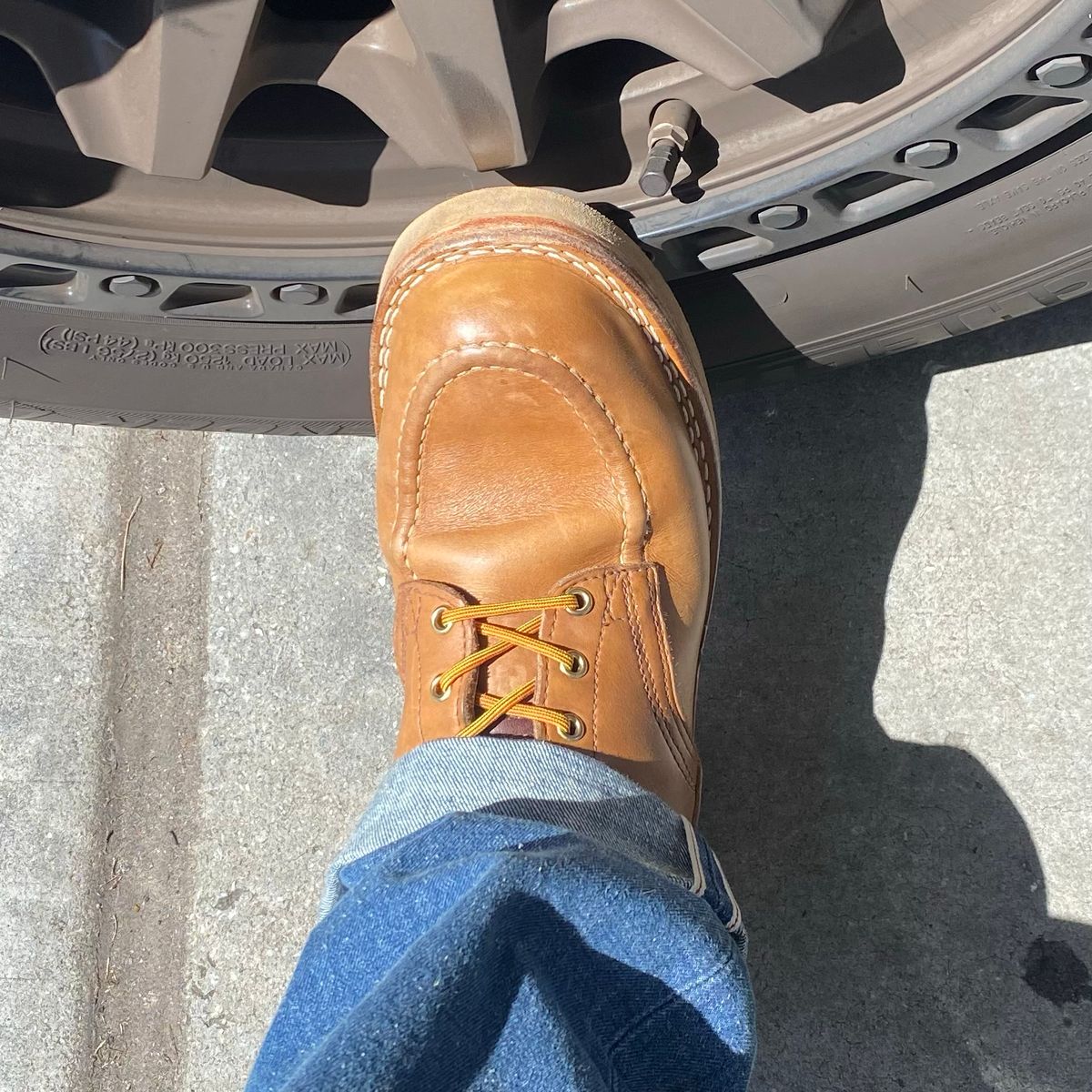 Photo by escapedTexan on September 3, 2023 of the Nicks Moc Toe in Seidel 1964 Tan.