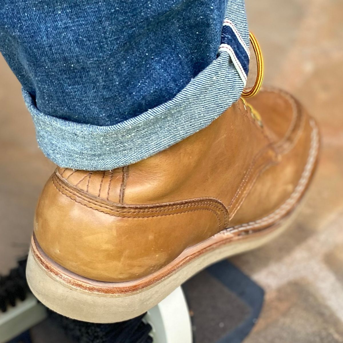 Photo by escapedTexan on September 3, 2023 of the Nicks Moc Toe in Seidel 1964 Tan.