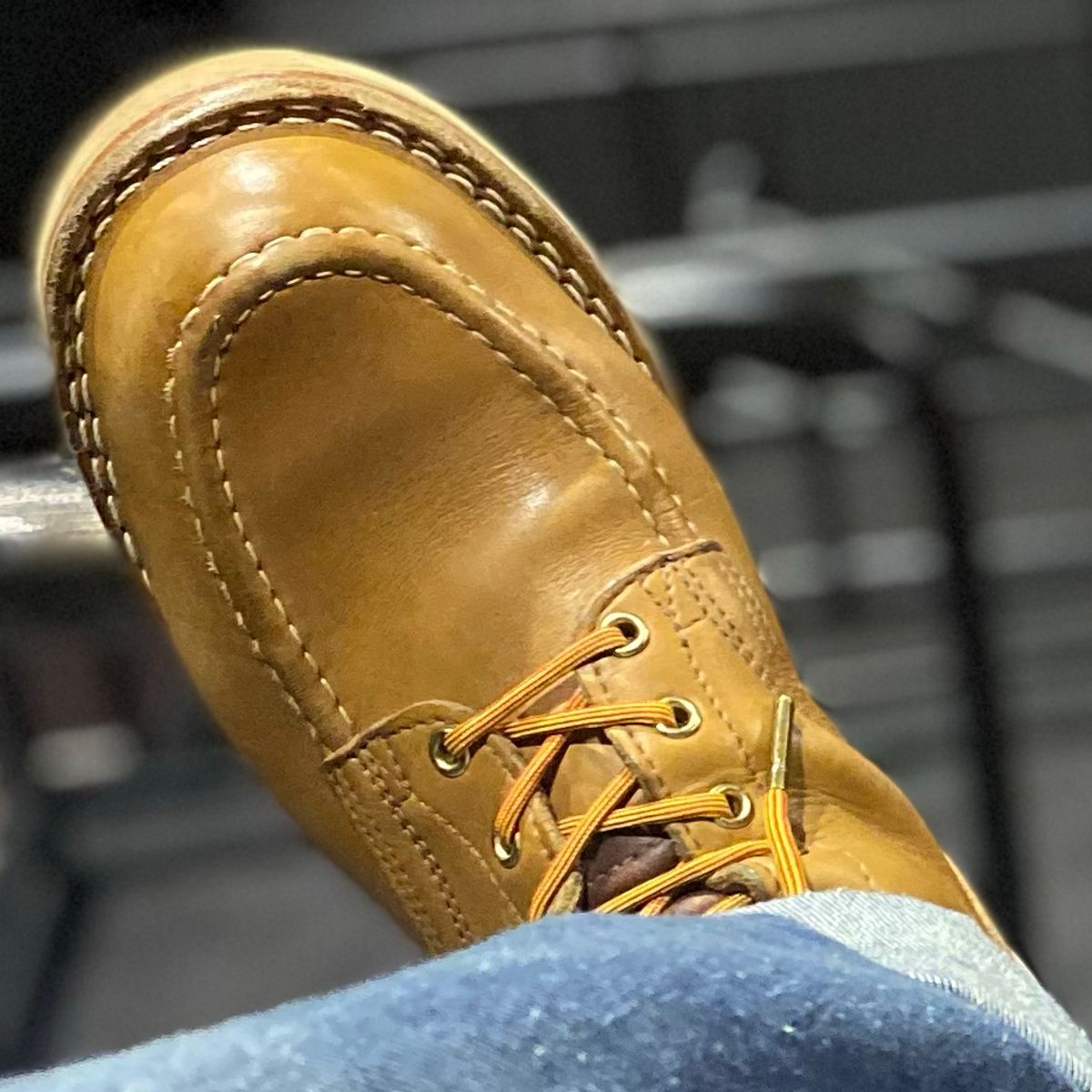 Photo by escapedTexan on September 4, 2023 of the Nicks Moc Toe in Seidel 1964 Tan.