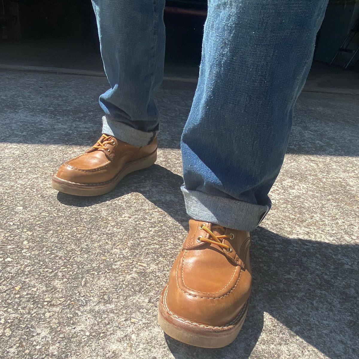 Photo by escapedTexan on September 8, 2023 of the Nicks Moc Toe in Seidel 1964 Tan.