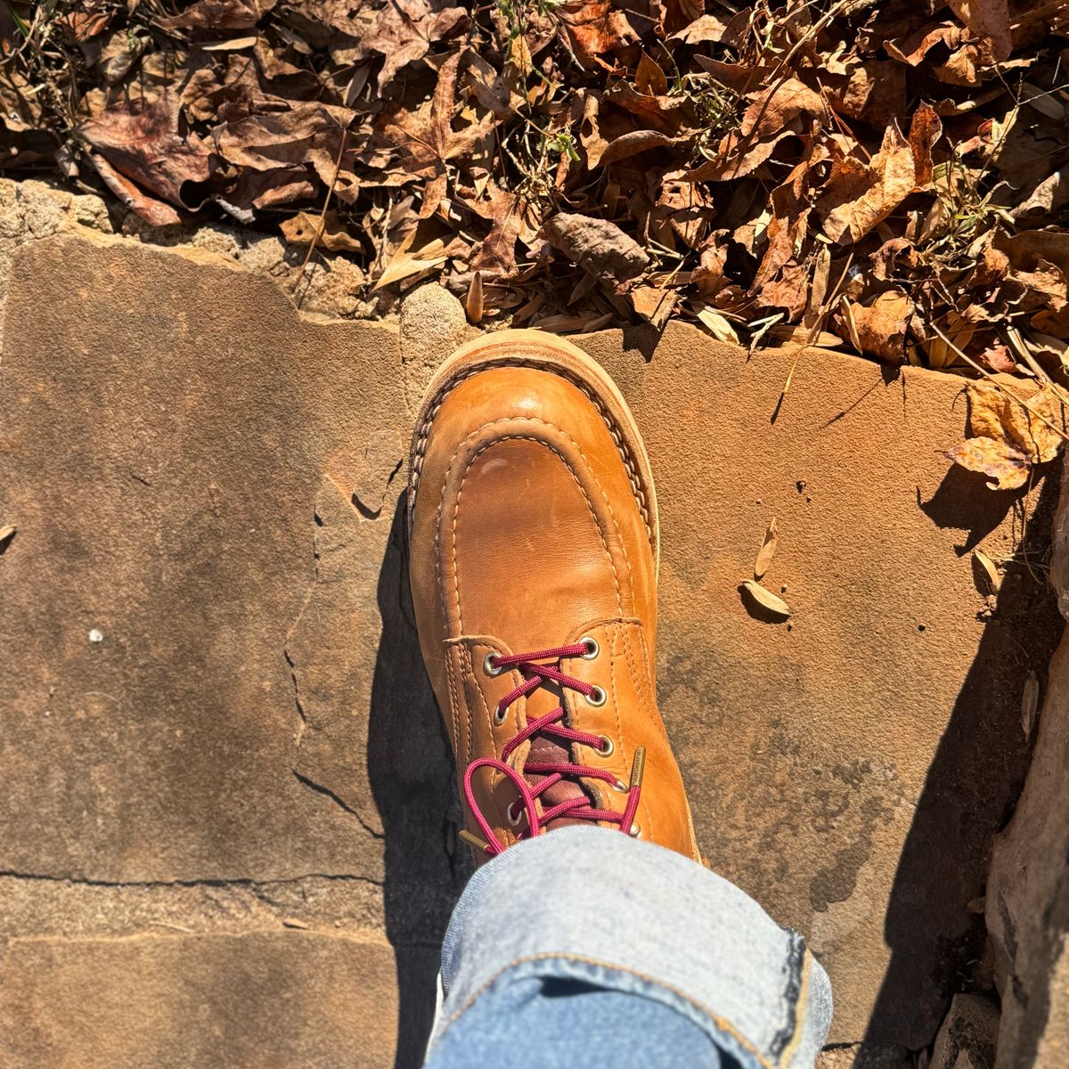 Photo by escapedTexan on November 27, 2023 of the Nicks Moc Toe in Seidel 1964 Tan.