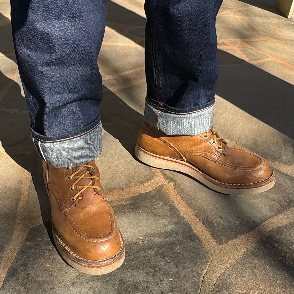 Photo by escapedTexan on February 2, 2024 of the Nicks Moc Toe in Seidel 1964 Tan.