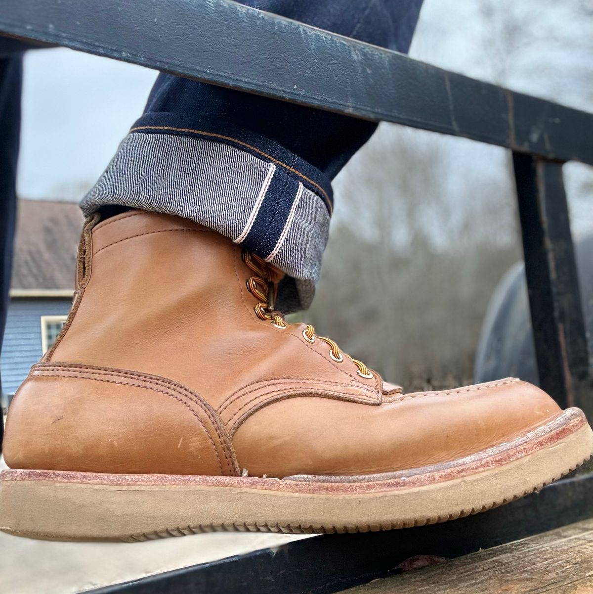 Photo by escapedTexan on February 4, 2024 of the Nicks Moc Toe in Seidel 1964 Tan.