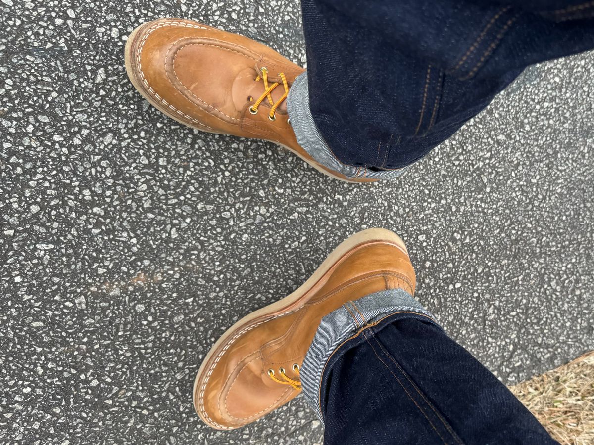 Photo by escapedTexan on February 4, 2024 of the Nicks Moc Toe in Seidel 1964 Tan.