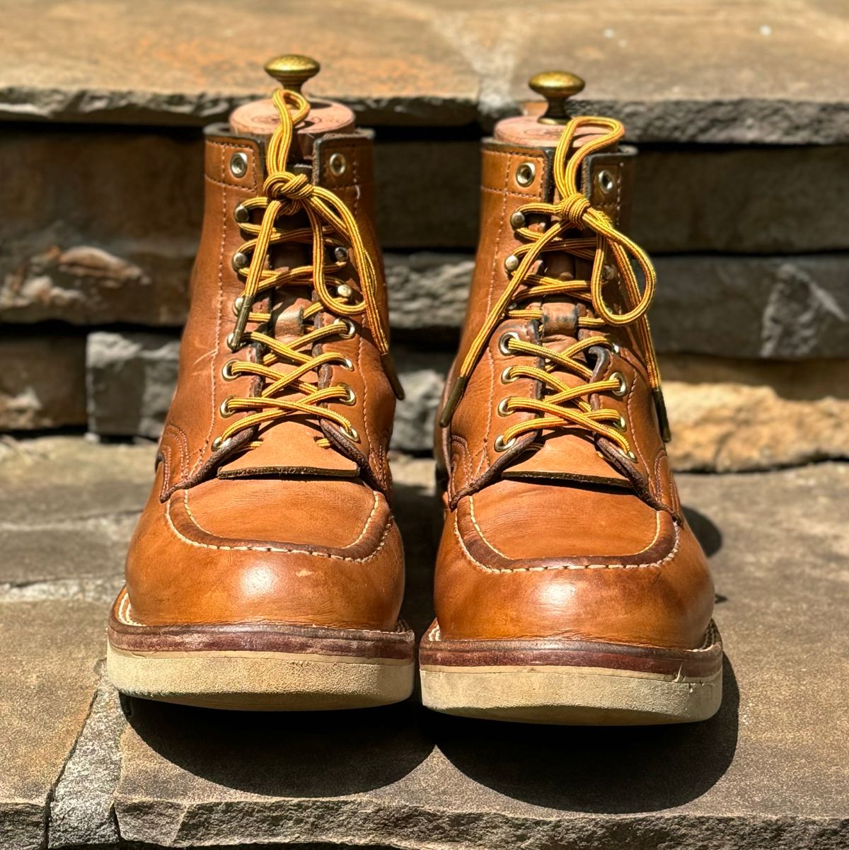 Photo by escapedTexan on April 28, 2024 of the Nicks Moc Toe in Seidel 1964 Tan.