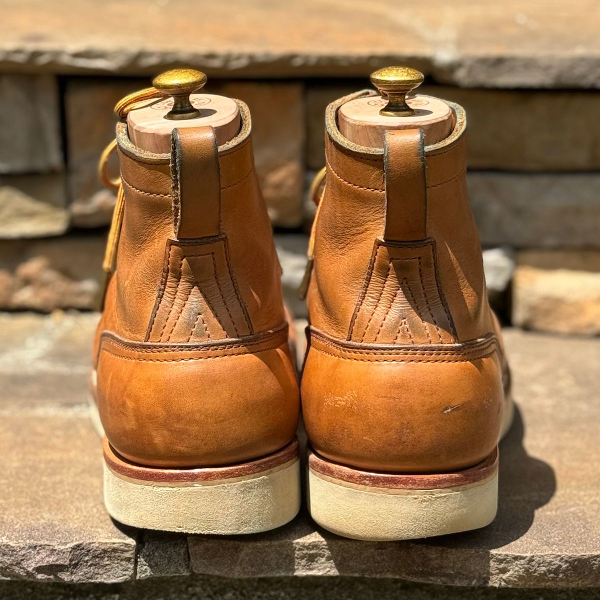 Photo by escapedTexan on April 28, 2024 of the Nicks Moc Toe in Seidel 1964 Tan.