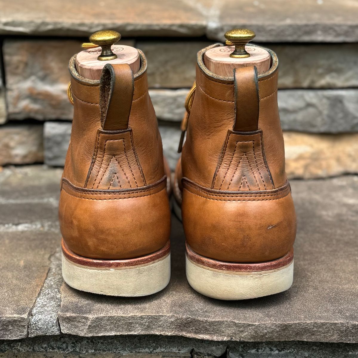 Photo by escapedTexan on April 28, 2024 of the Nicks Moc Toe in Seidel 1964 Tan.