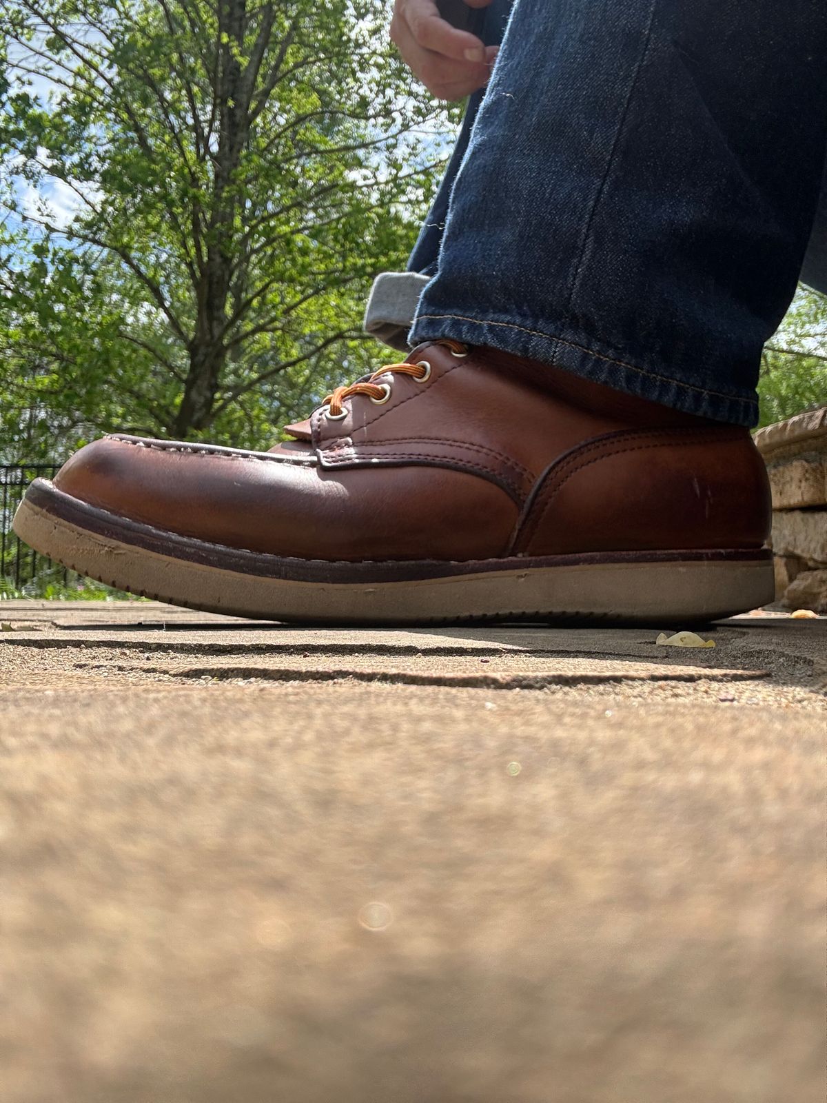 Photo by escapedTexan on April 5, 2025 of the Nicks Moc Toe in Seidel 1964 Tan.