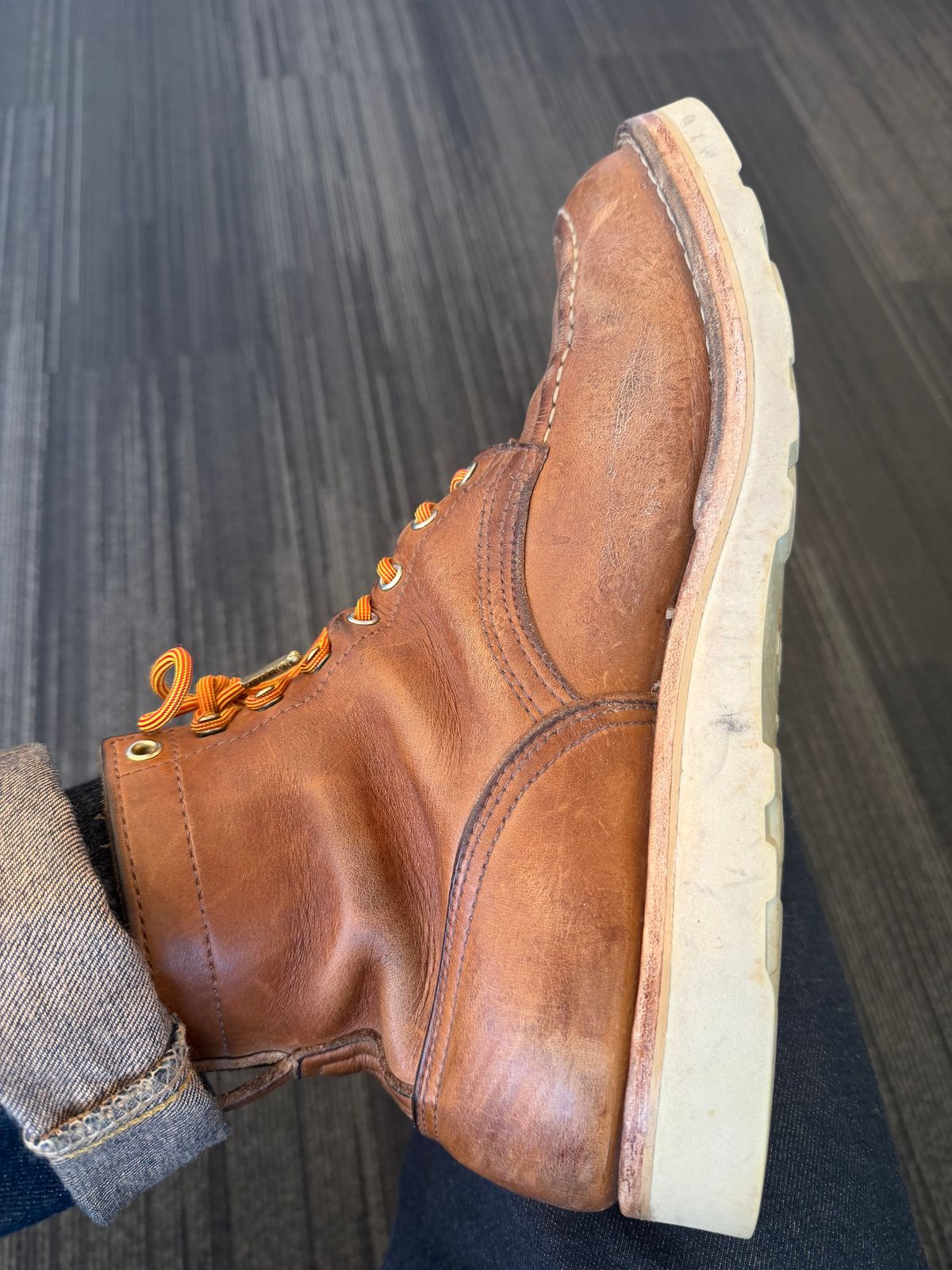 Photo by escapedTexan on February 13, 2026 of the Nicks Moc Toe in Seidel 1964 Tan.