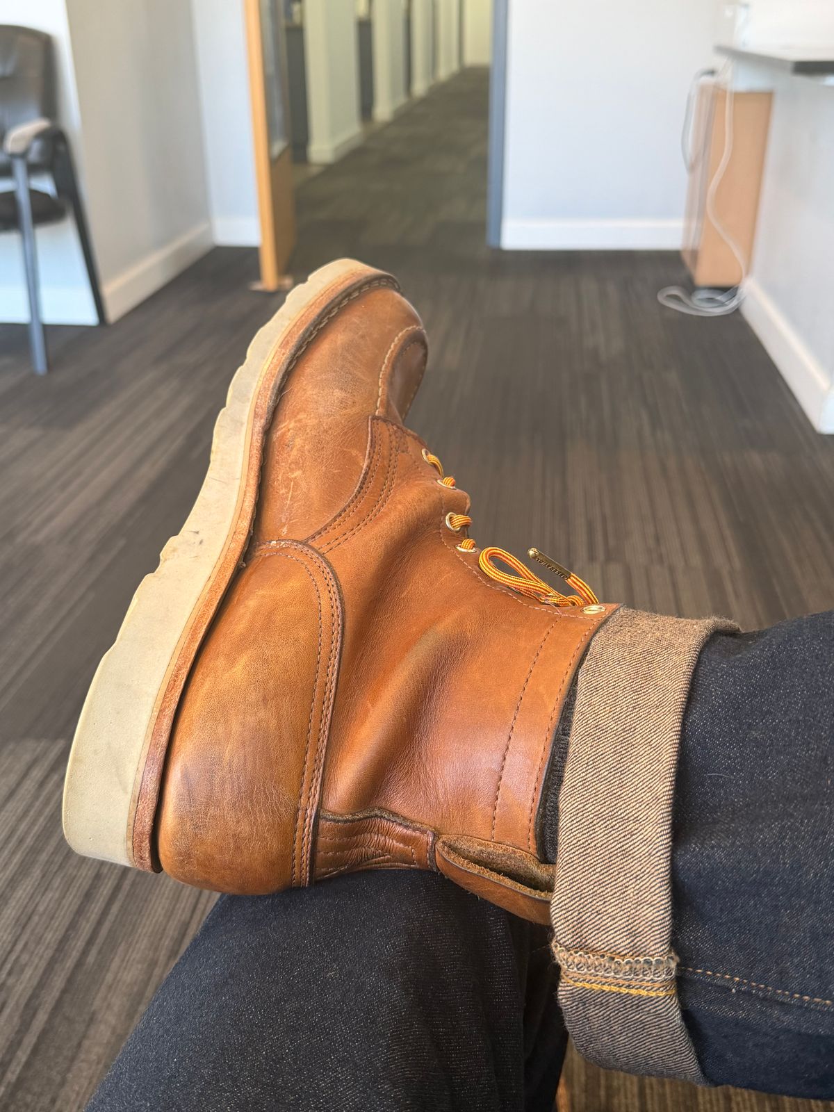 Photo by escapedTexan on February 13, 2026 of the Nicks Moc Toe in Seidel 1964 Tan.