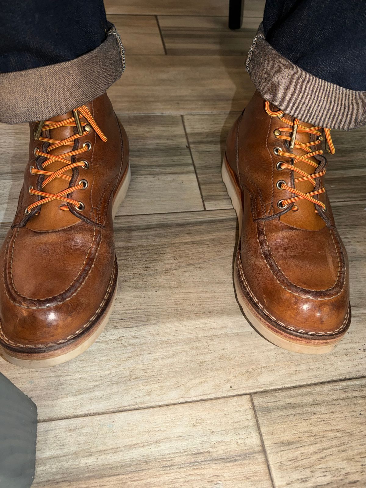 Photo by escapedTexan on February 24, 2026 of the Nicks Moc Toe in Seidel 1964 Tan.