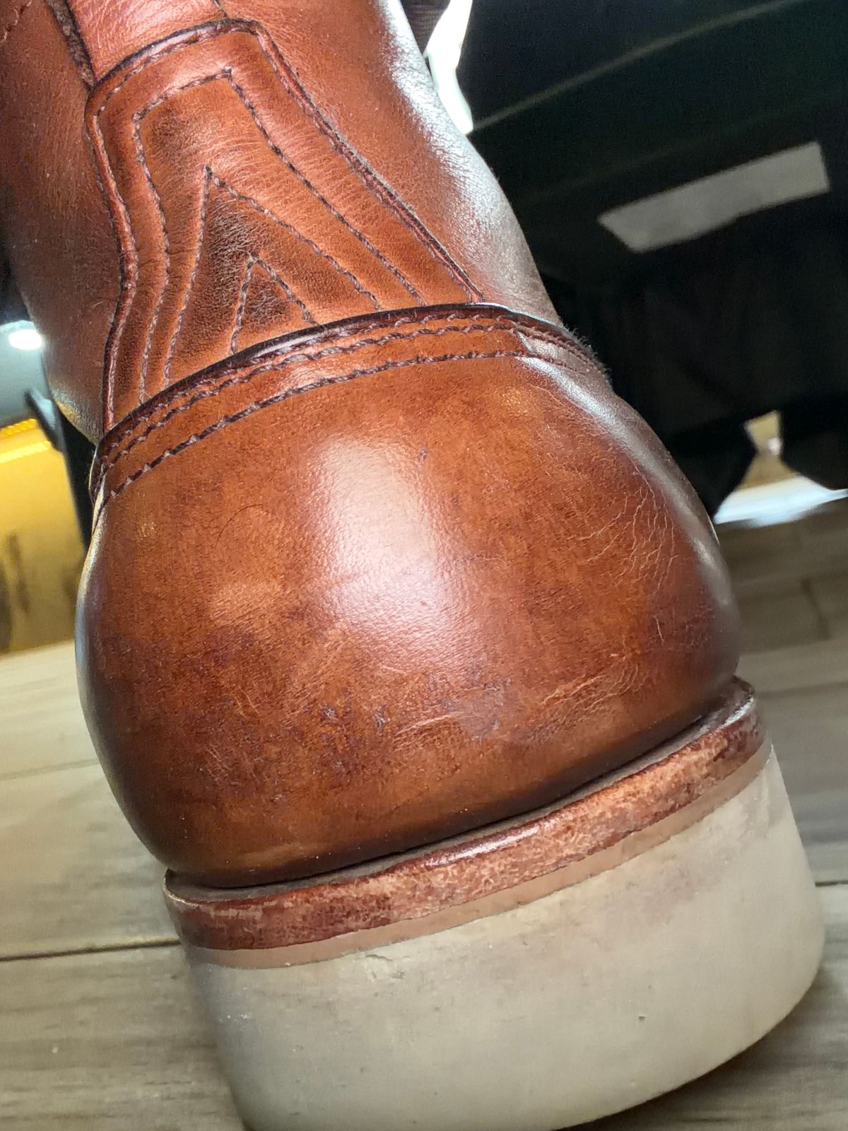 Photo by escapedTexan on February 24, 2026 of the Nicks Moc Toe in Seidel 1964 Tan.