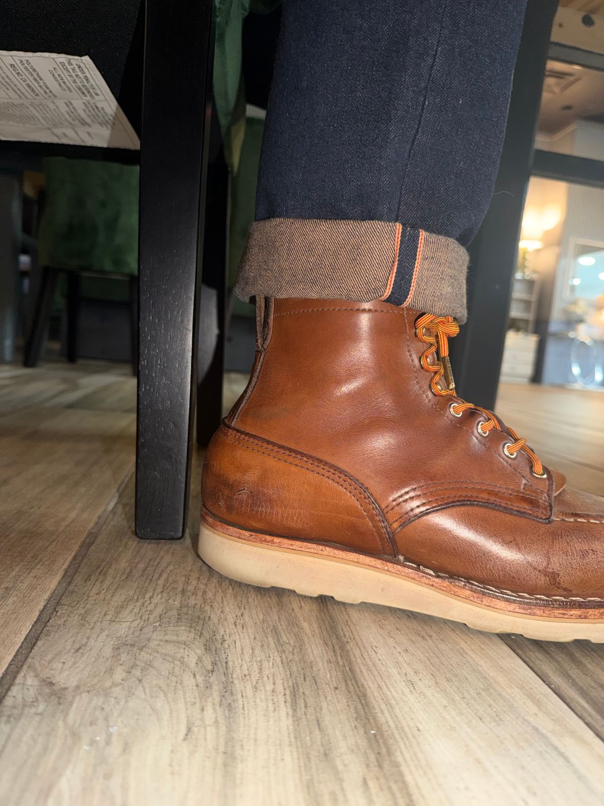 Photo by escapedTexan on February 24, 2026 of the Nicks Moc Toe in Seidel 1964 Tan.