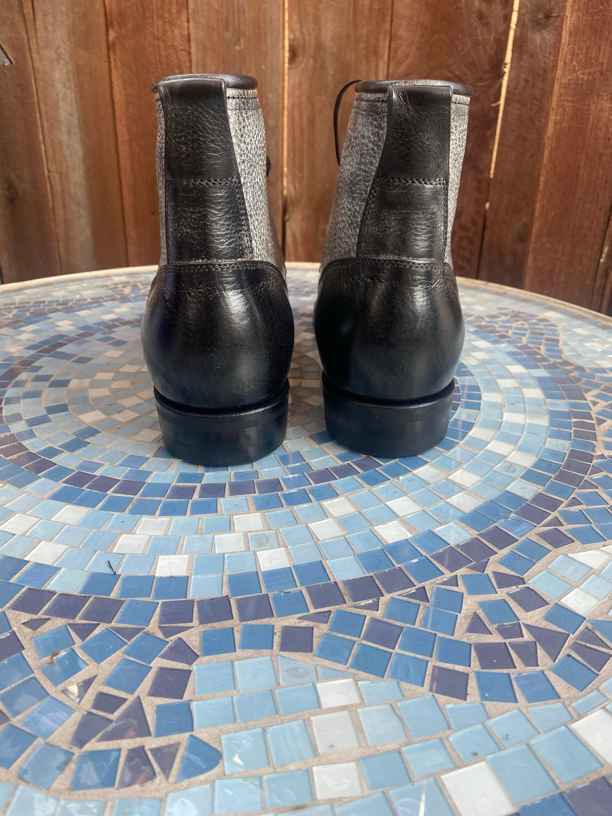 Photo by parkle__ on November 4, 2022 of the Iron Boots 5515 in Black Italy Waxed Bullhide.