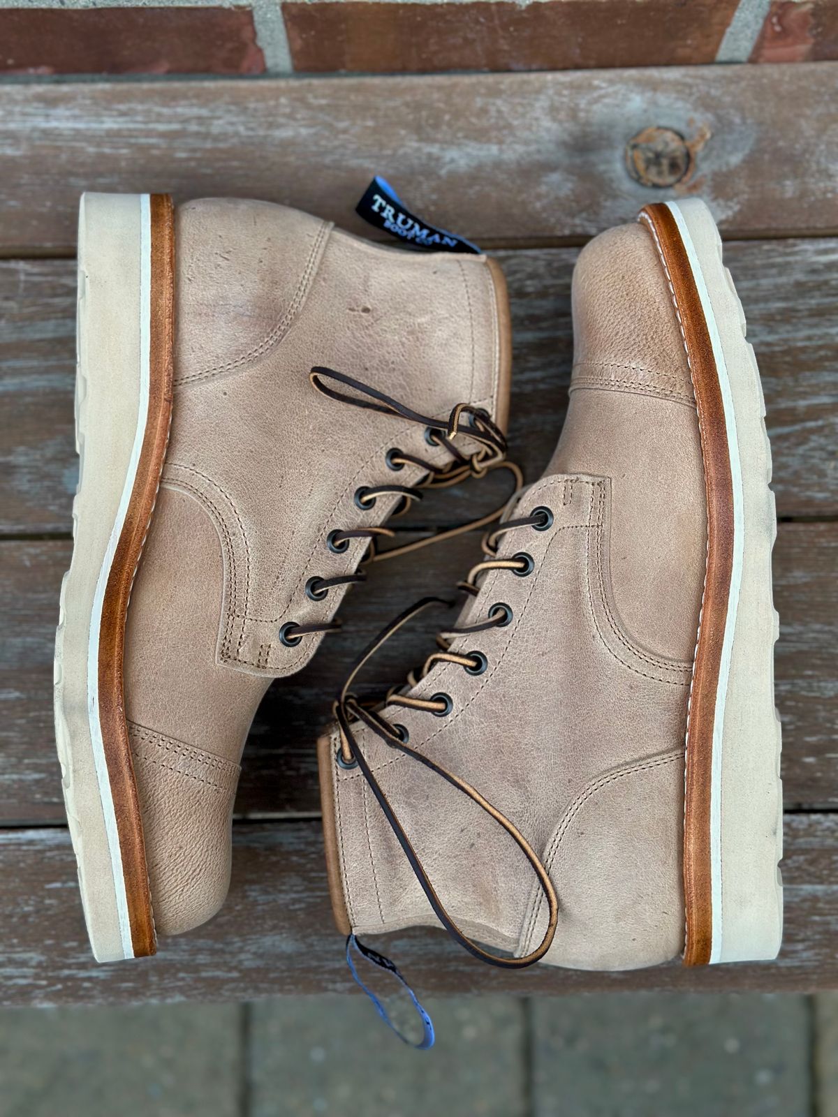 Photo by tylers.hobby on November 1, 2022 of the Truman x ButterScotch Rango Boot in Ships Biscuit Kudu.