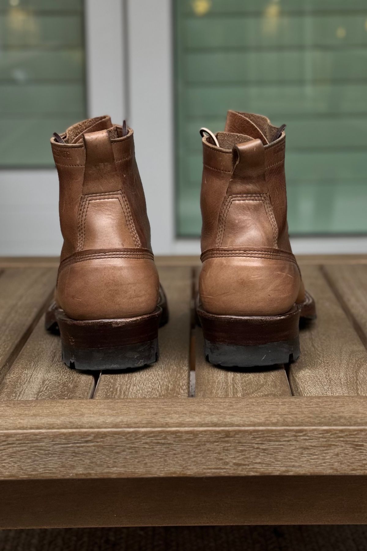 Photo by tylers.hobby on December 4, 2023 of the White's 350 Cruiser in Horween Natural Chromexcel.