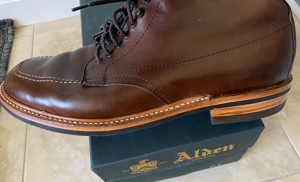 Photo by rahb on March 2, 2023 of the Alden Indy Boot in Horween Brown Chromexcel.