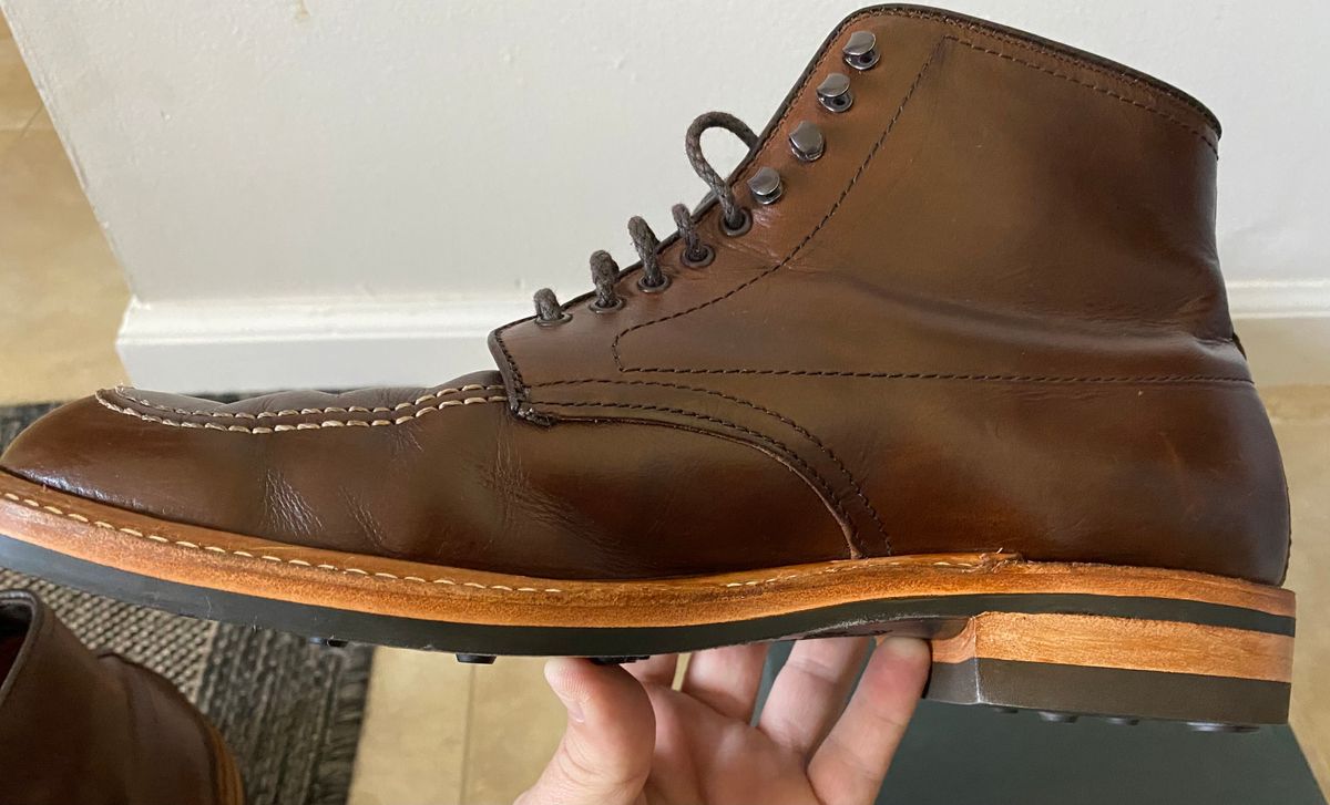 Photo by rahb on March 2, 2023 of the Alden Indy Boot in Horween Brown Chromexcel.