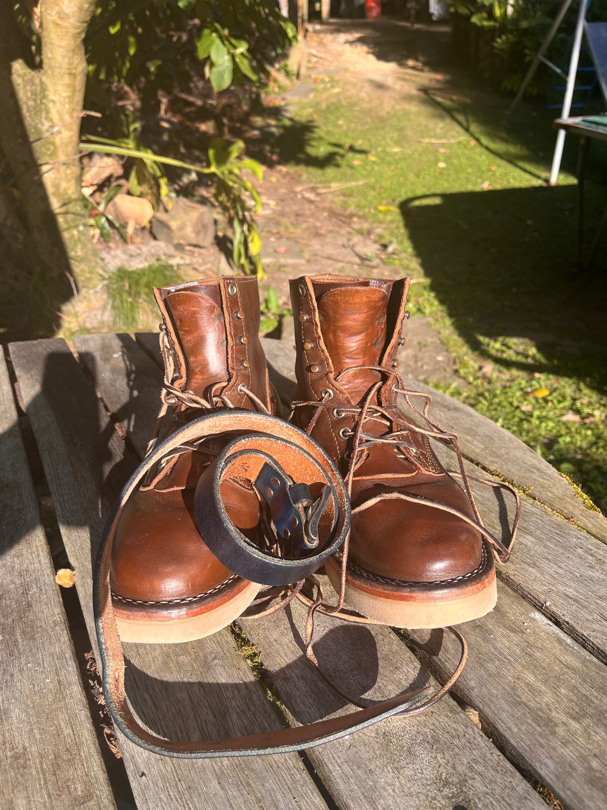 Photo by Dannflow on March 2, 2026 of the Sue engels Veg Tan Blue in Teacore Blue Veg Tan.