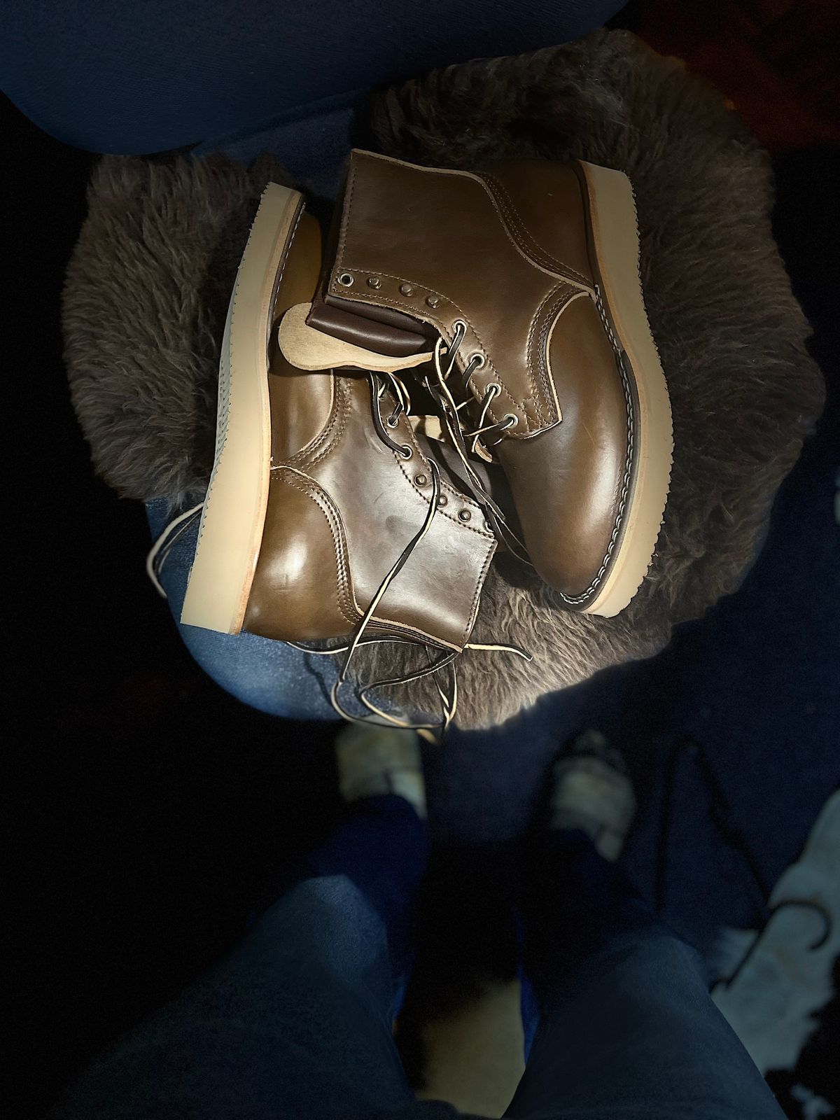Photo by Dannflow on October 1, 2025 of the Nicks Free Range in Horween British Tan Chromexcel.