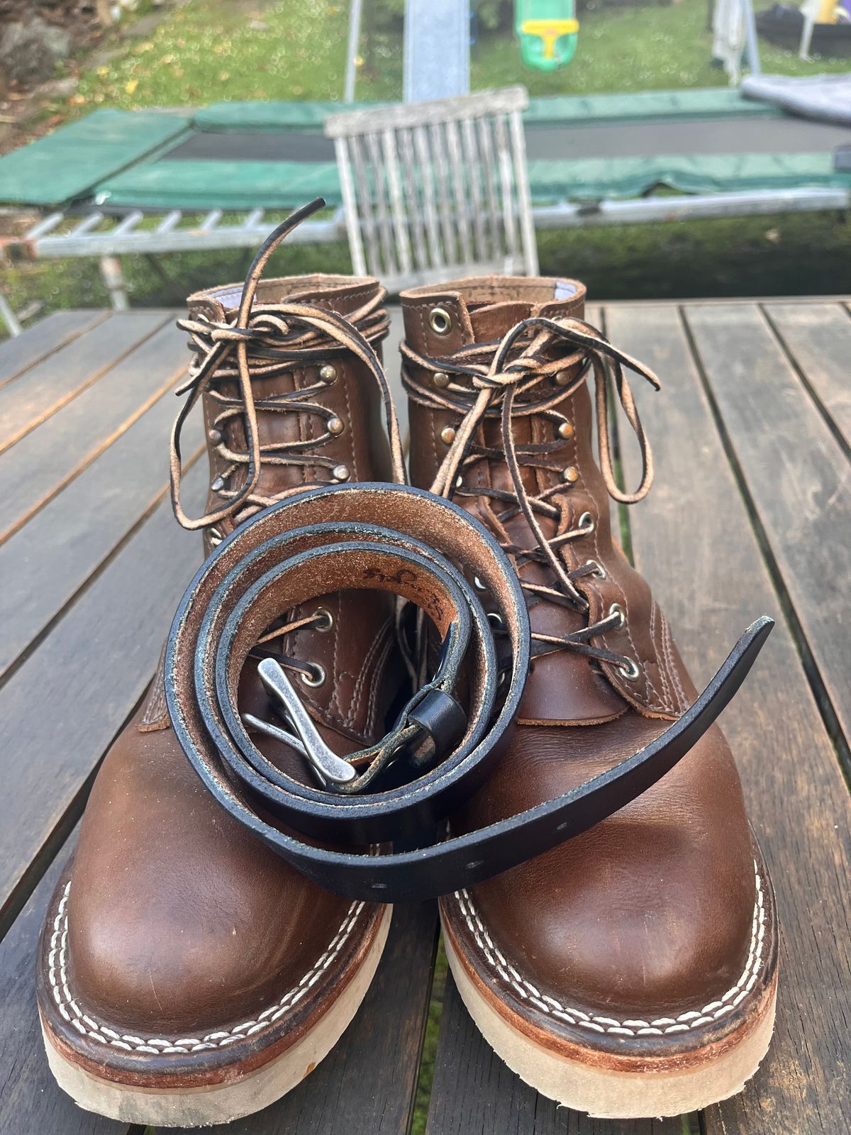 Photo by Dannflow on December 1, 2025 of the Nicks Free Range in Horween British Tan Chromexcel.