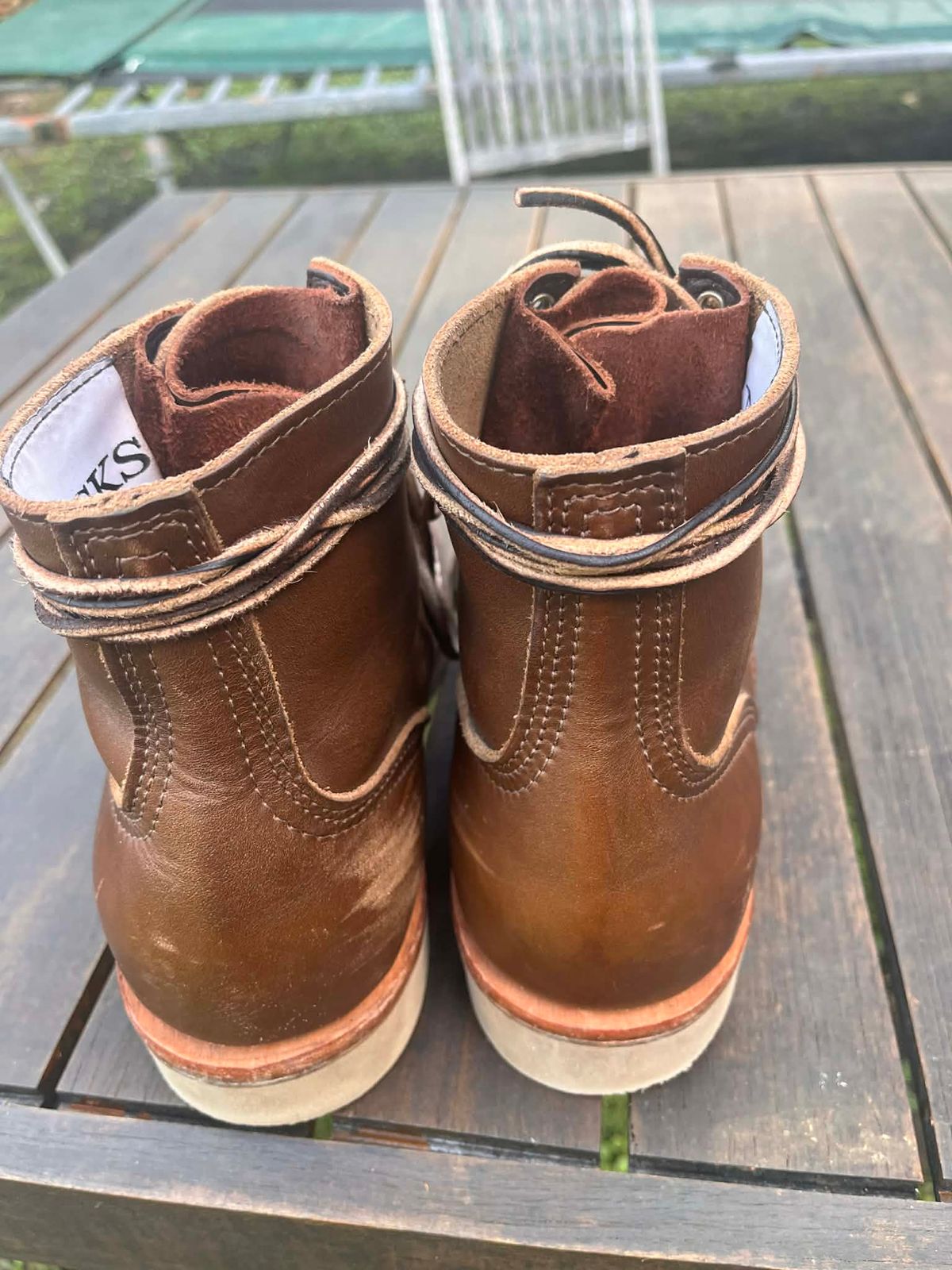 Photo by Dannflow on December 1, 2025 of the Nicks Free Range in Horween British Tan Chromexcel.